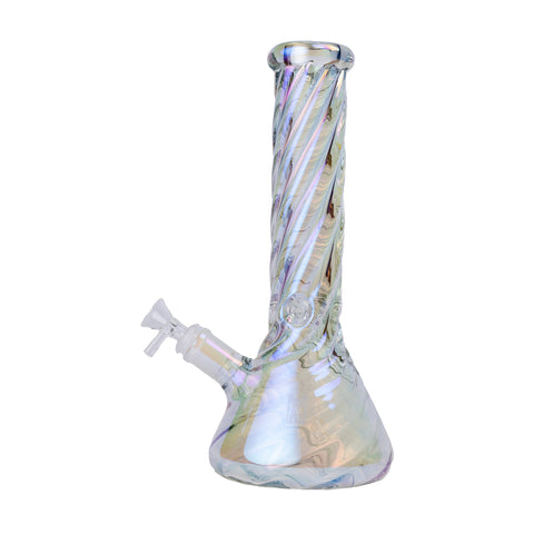 Twisted Iridescent Beaker - Human Grade