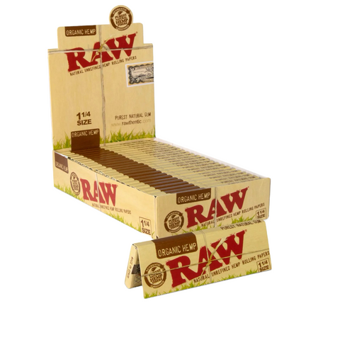 RAW Organic Hemp Papers - 1 1/4 / Box of 24