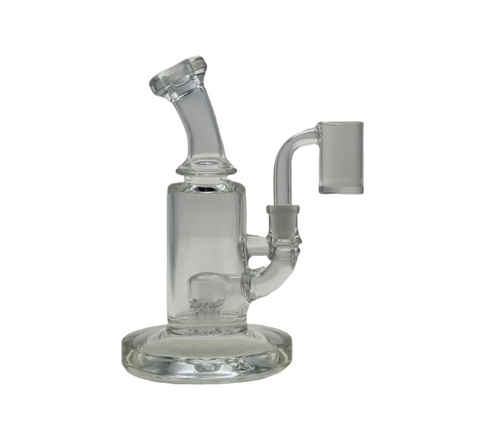6” Bent Neck Micro w/6 Arm Tree Perc - Thick Ass Glass