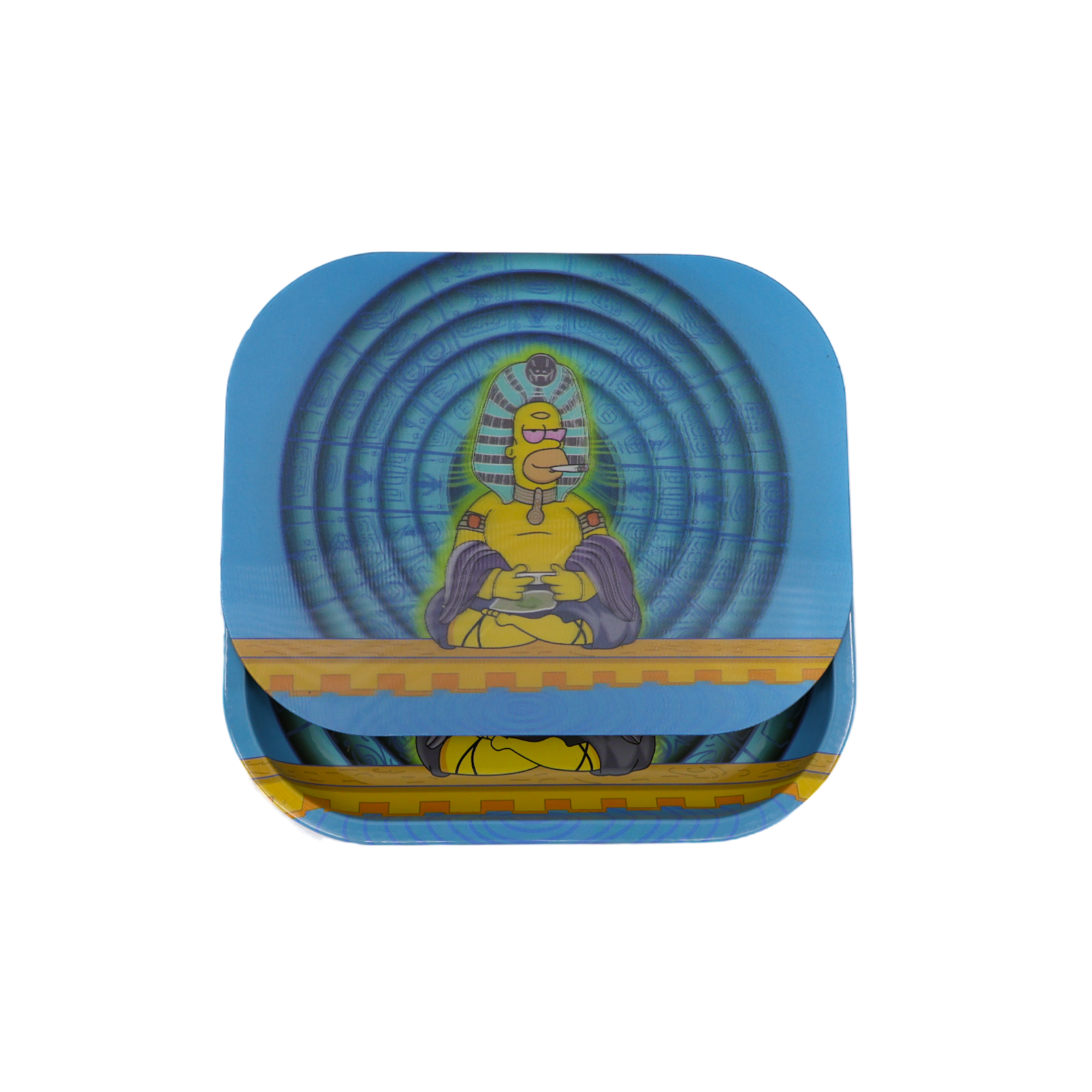 Rolling Tray Kit w/ Magnetic Lid - Pharaoh Homer Simpson