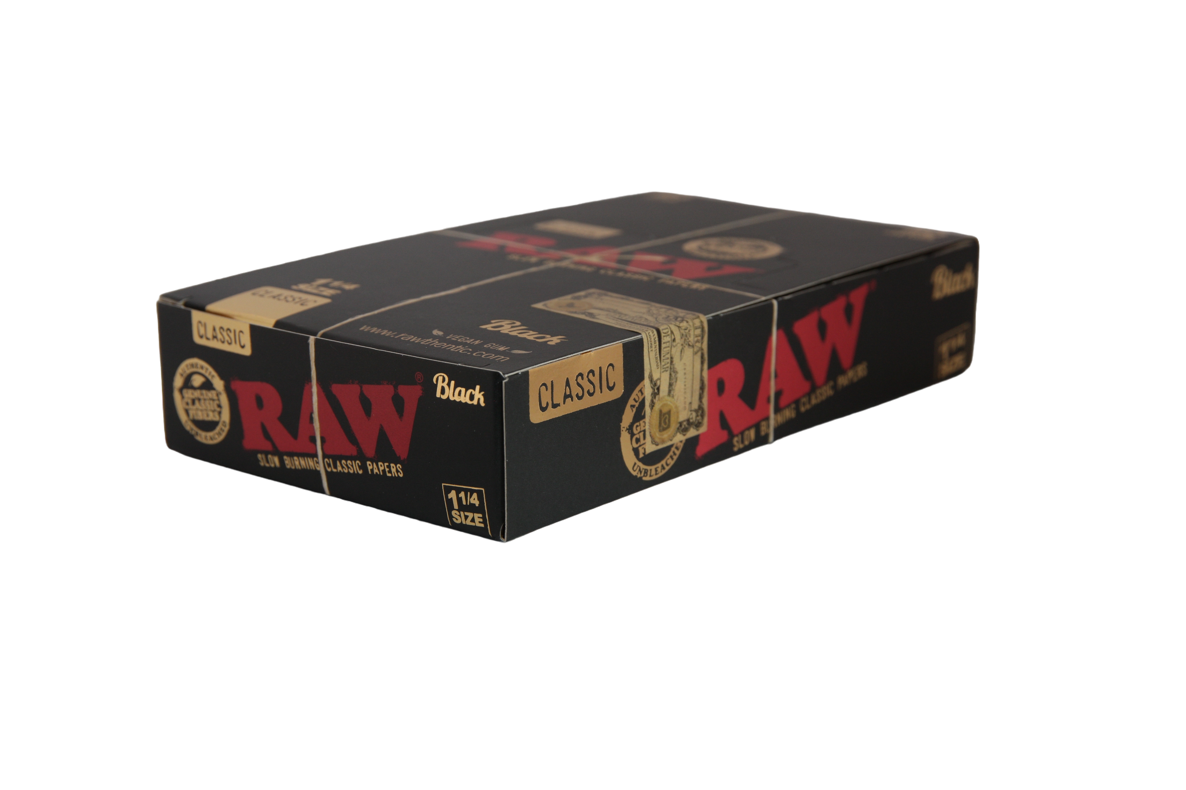 Raw Black Papers - 1 1/4 / Box of 24