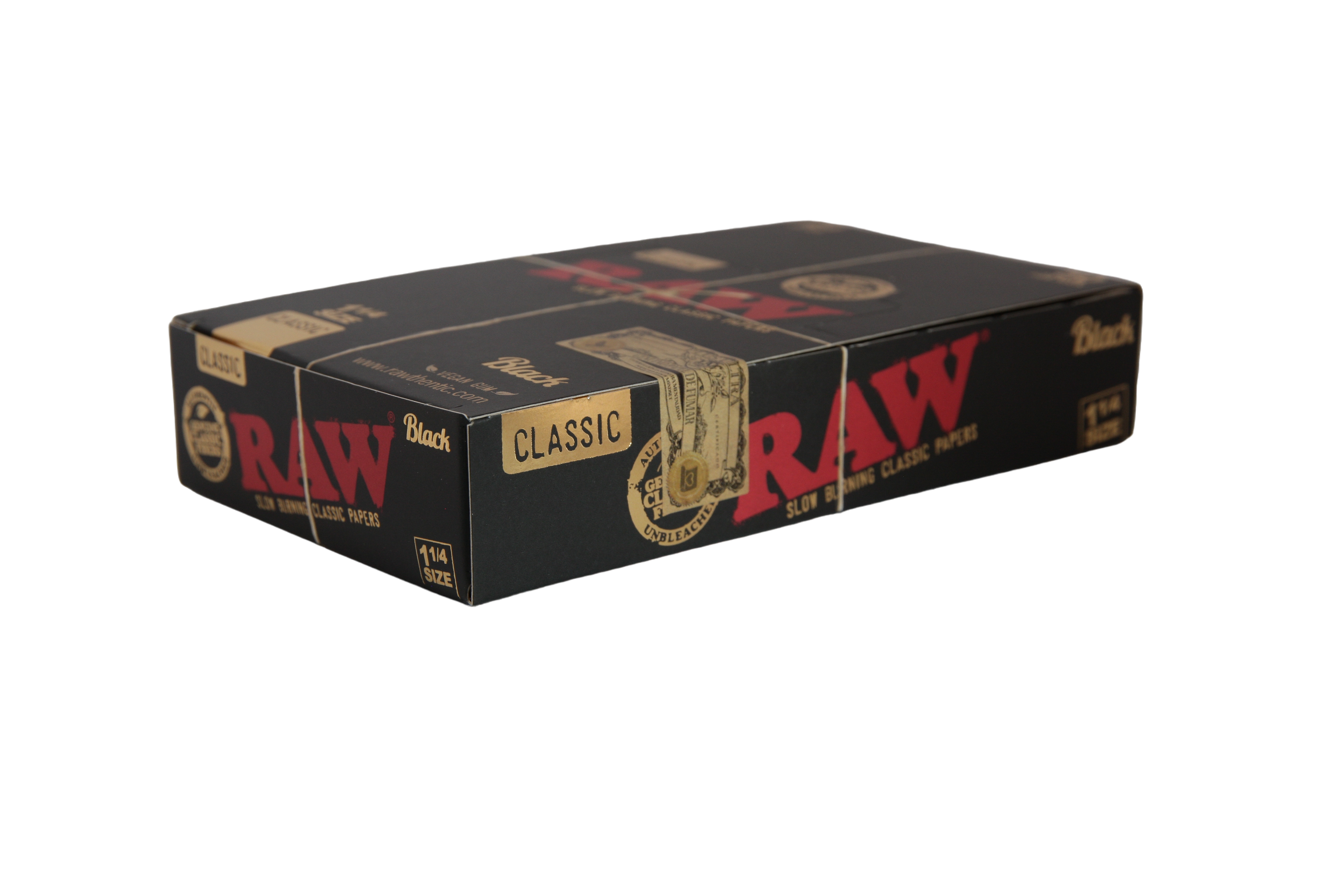 Raw Black Papers - 1 1/4 / Box of 24