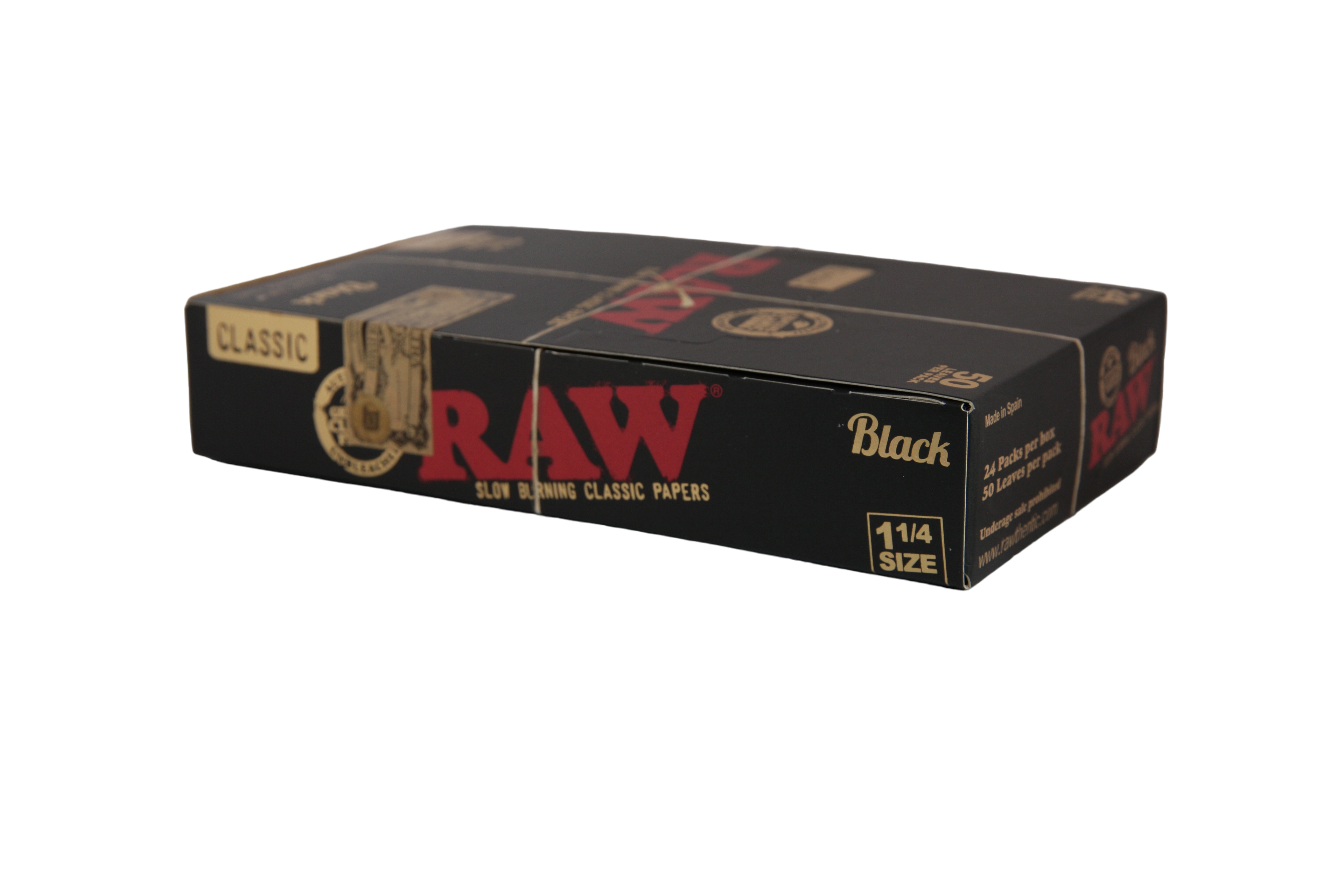 Raw Black Papers - 1 1/4 / Box of 24