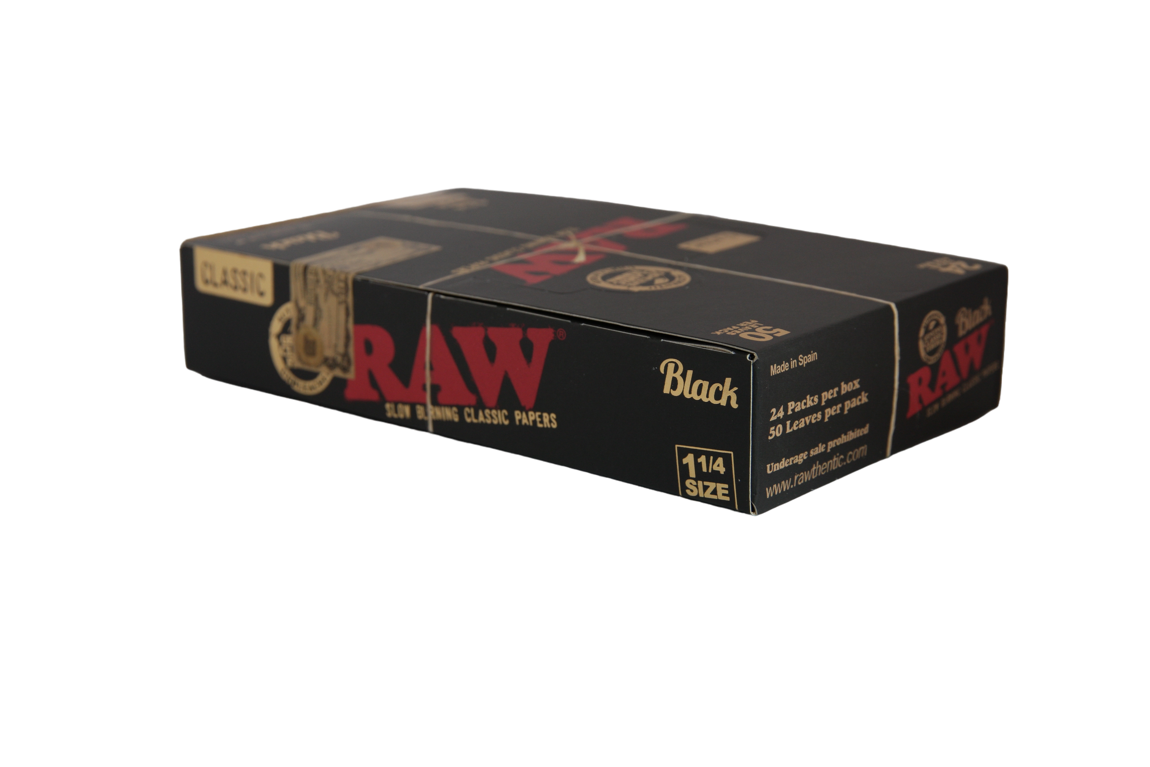 Raw Black Papers - 1 1/4 / Box of 24