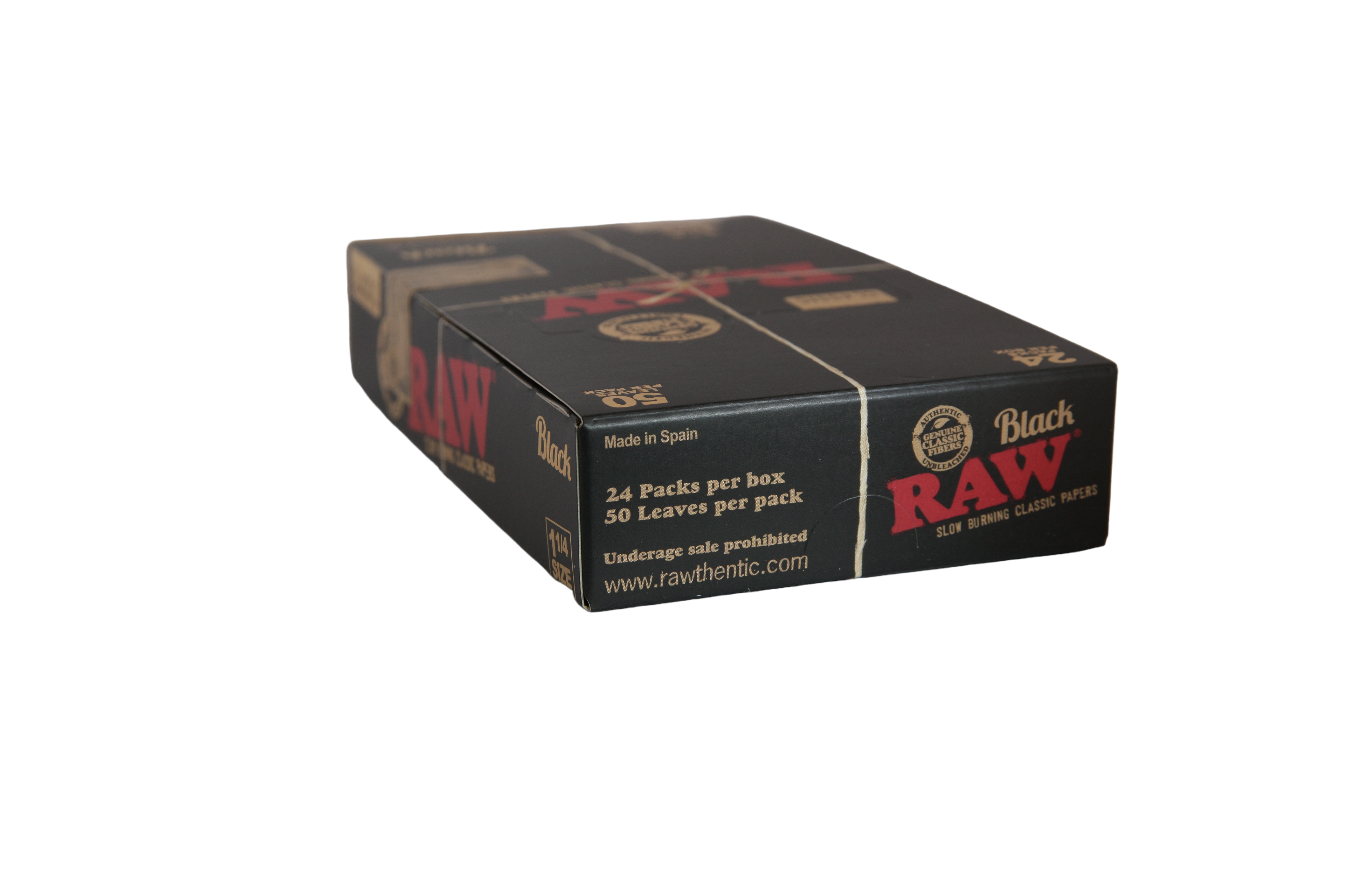 Raw Black Papers - 1 1/4 / Box of 24