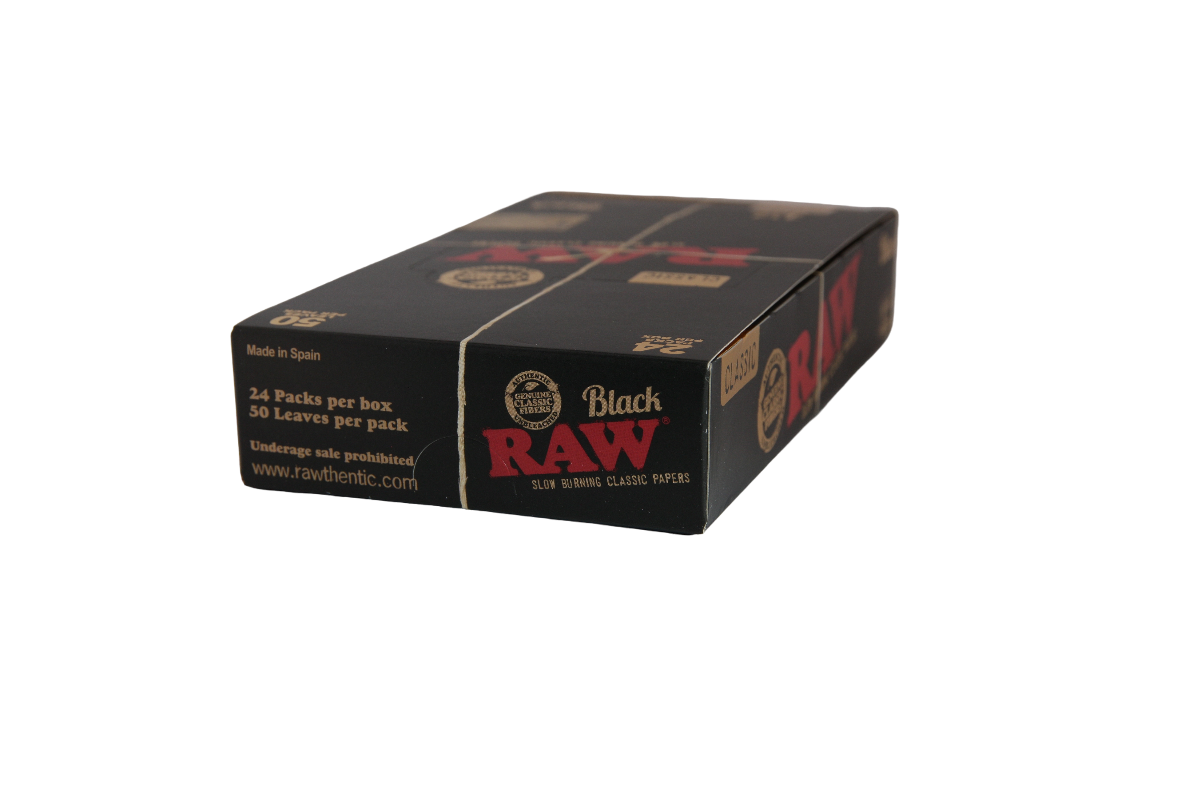 Raw Black Papers - 1 1/4 / Box of 24