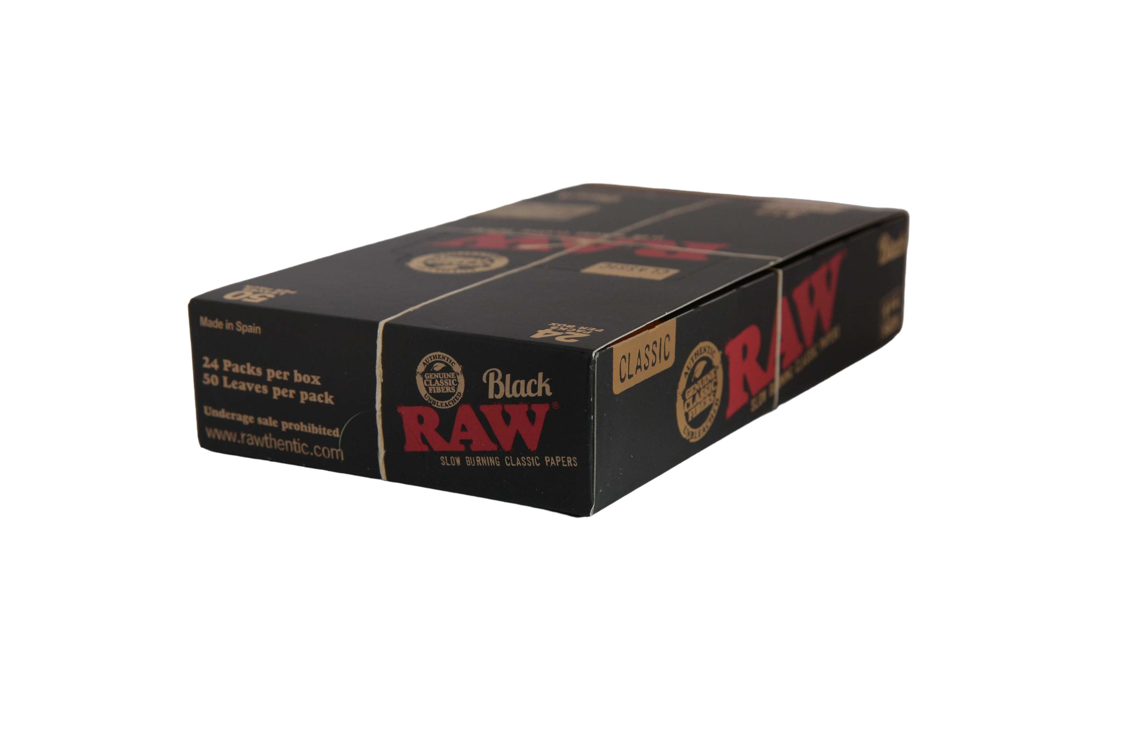 Raw Black Papers - 1 1/4 / Box of 24