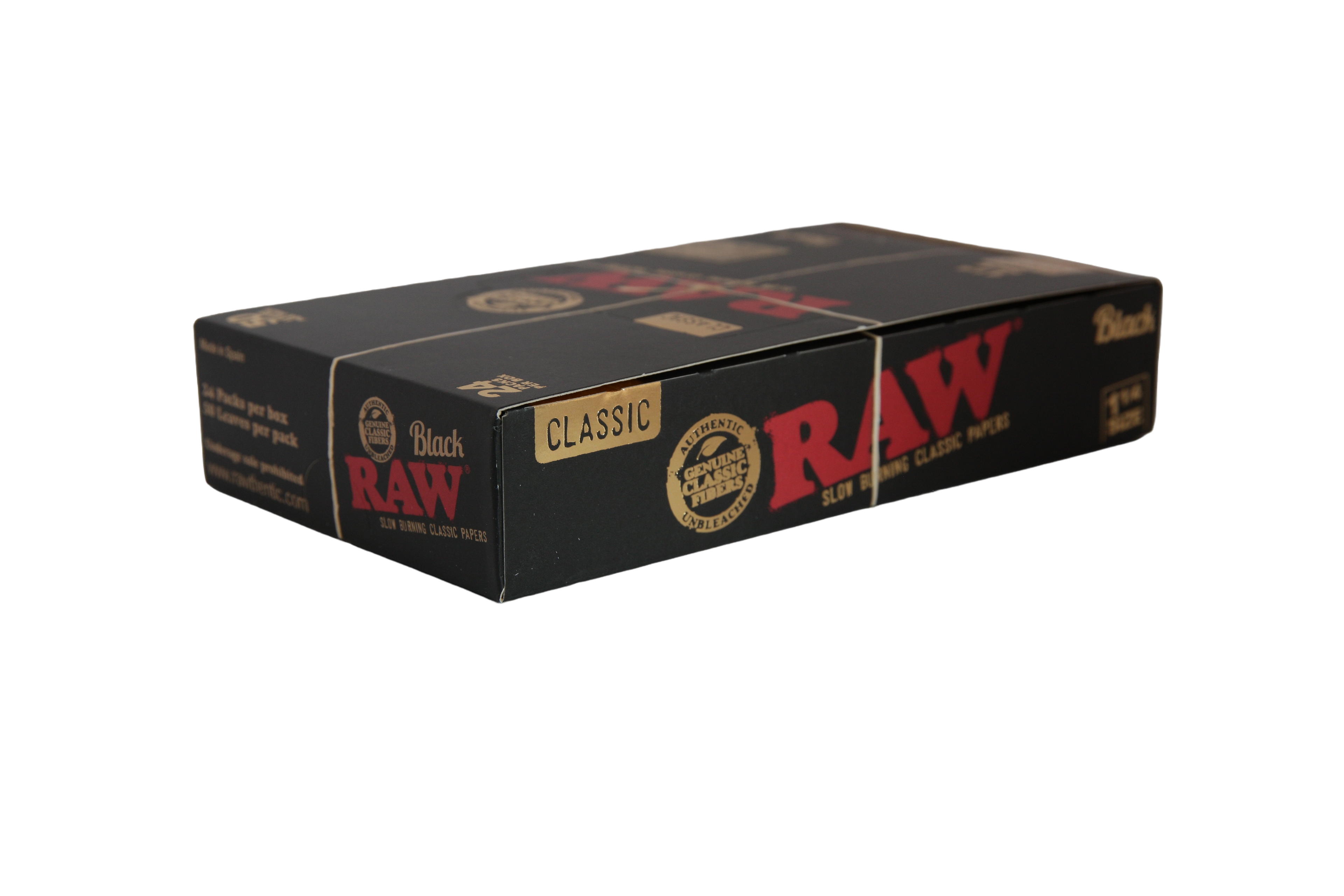 Raw Black Papers - 1 1/4 / Box of 24