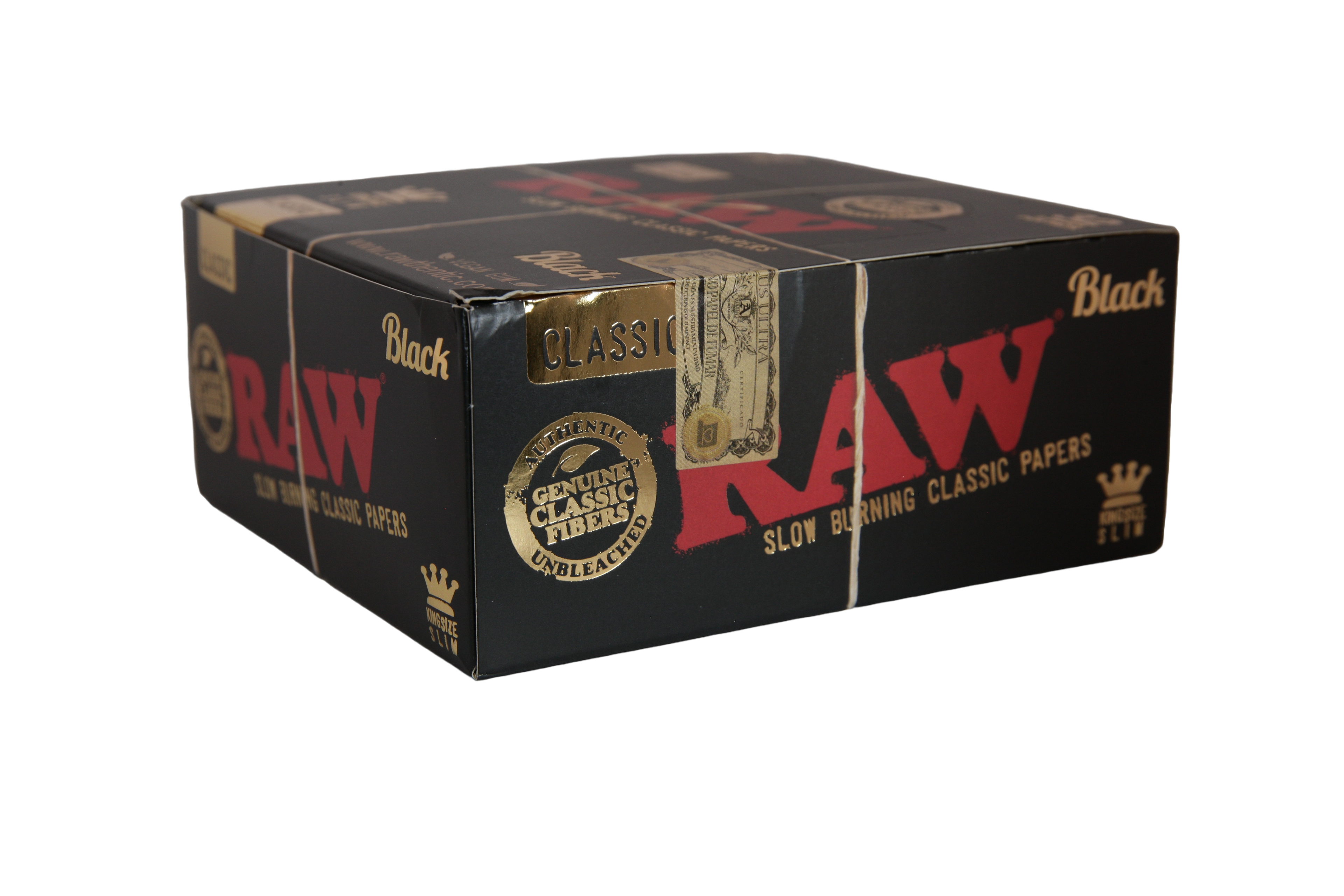 Raw Black Papers - King Size Slim / Box of 50