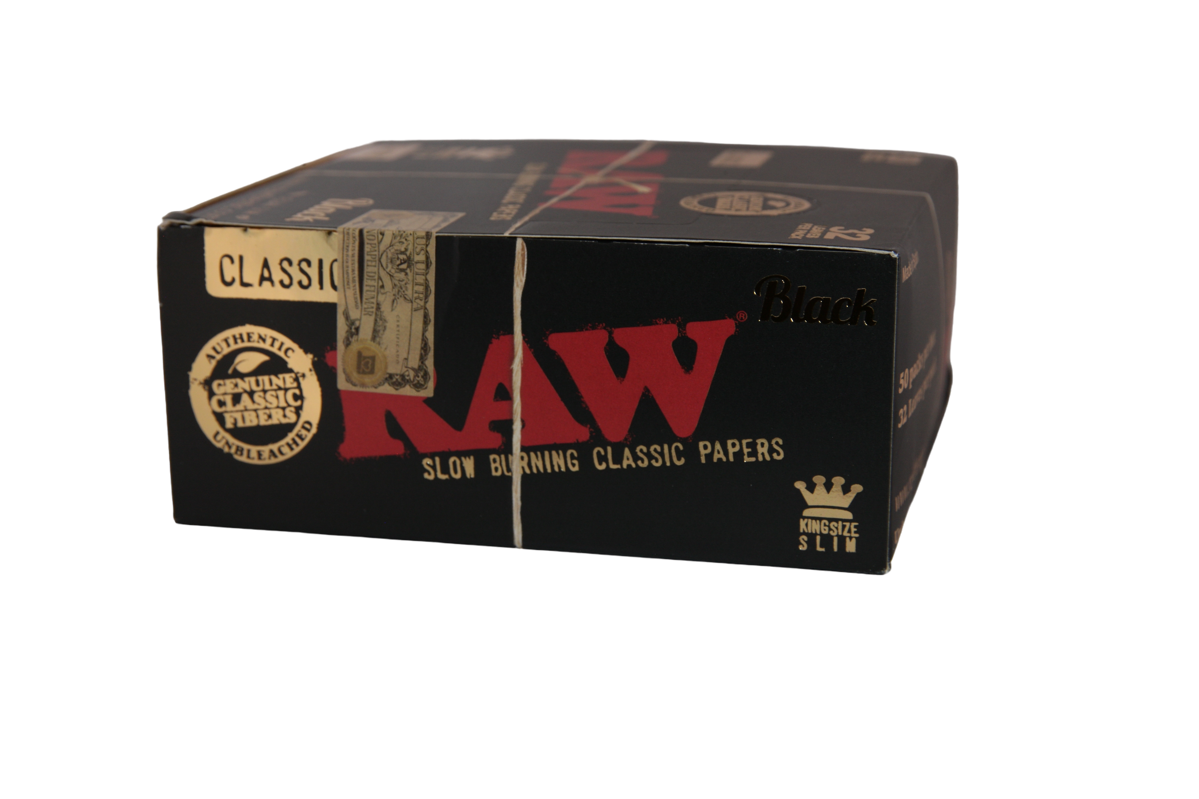 Raw Black Papers - King Size Slim / Box of 50