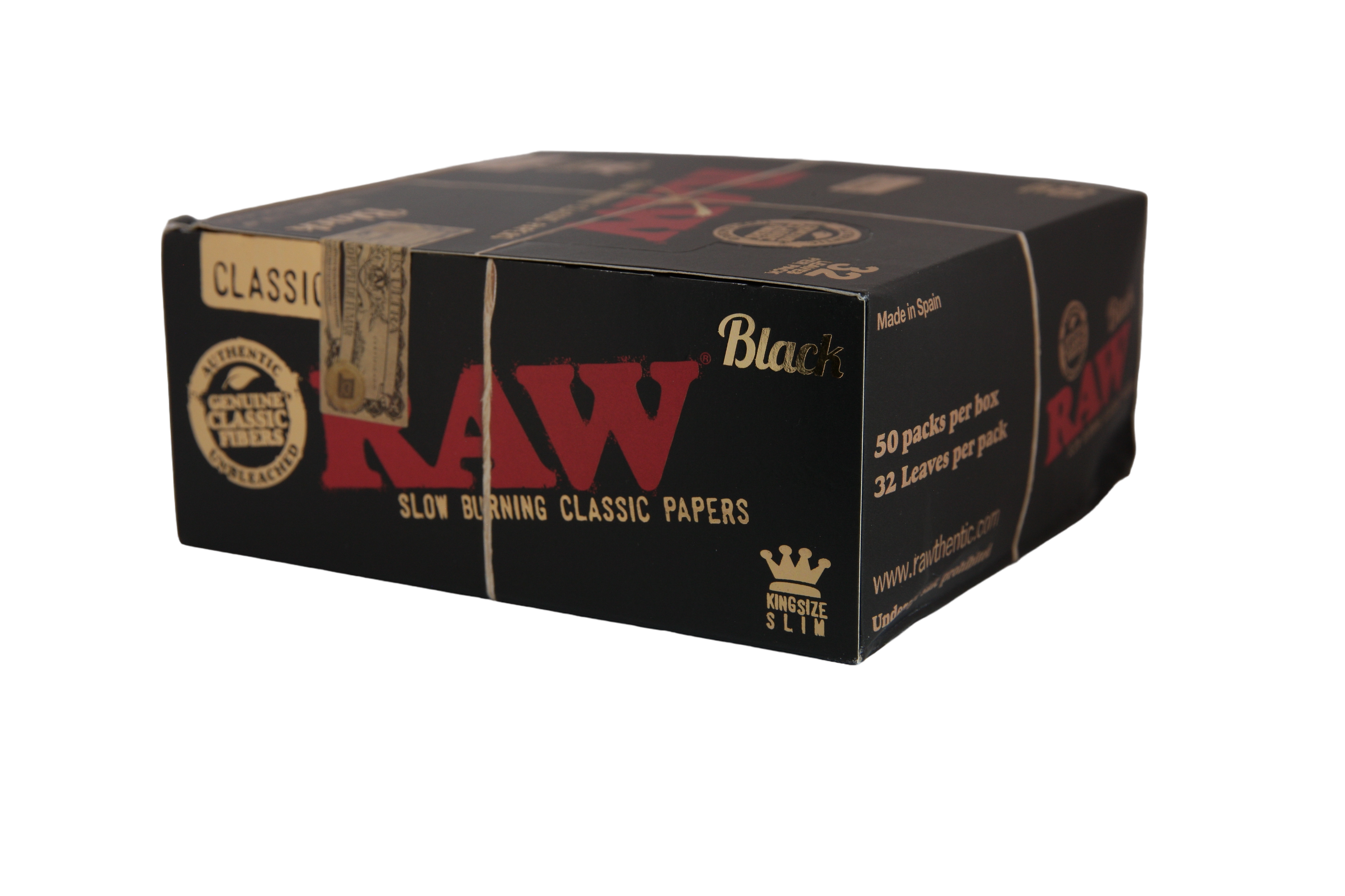 Raw Black Papers - King Size Slim / Box of 50