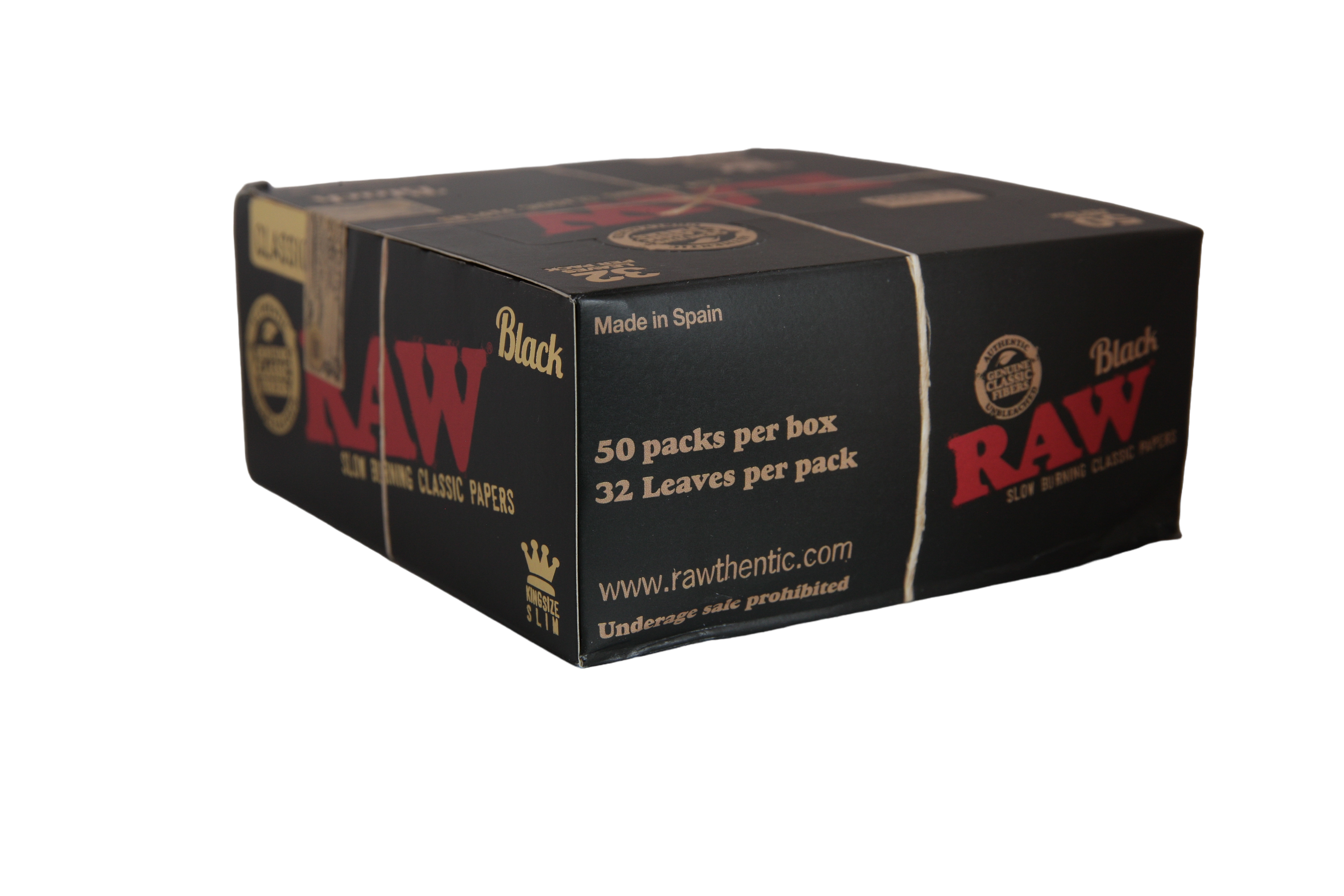 Raw Black Papers - King Size Slim / Box of 50