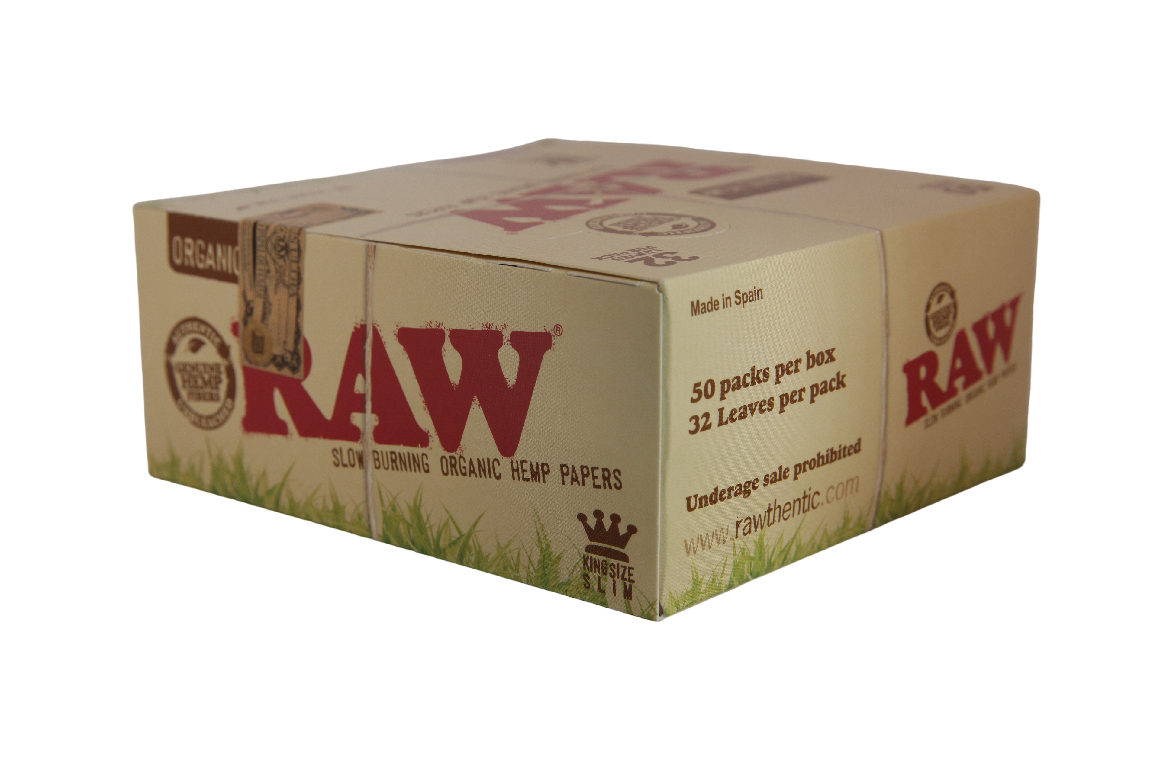 Raw Organic Hemp Papers - King Size Slim / Box of 50