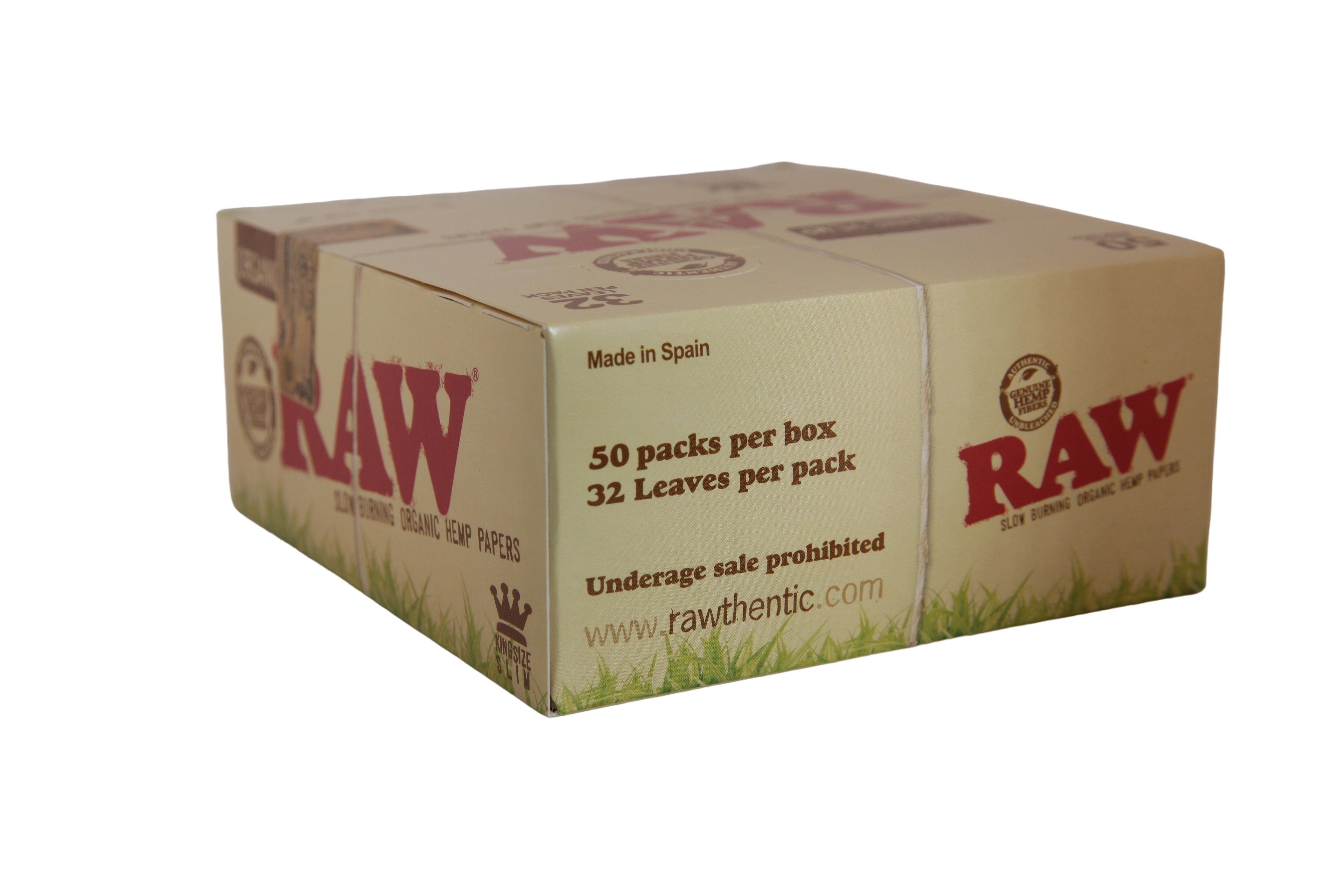Raw Organic Hemp Papers - King Size Slim / Box of 50