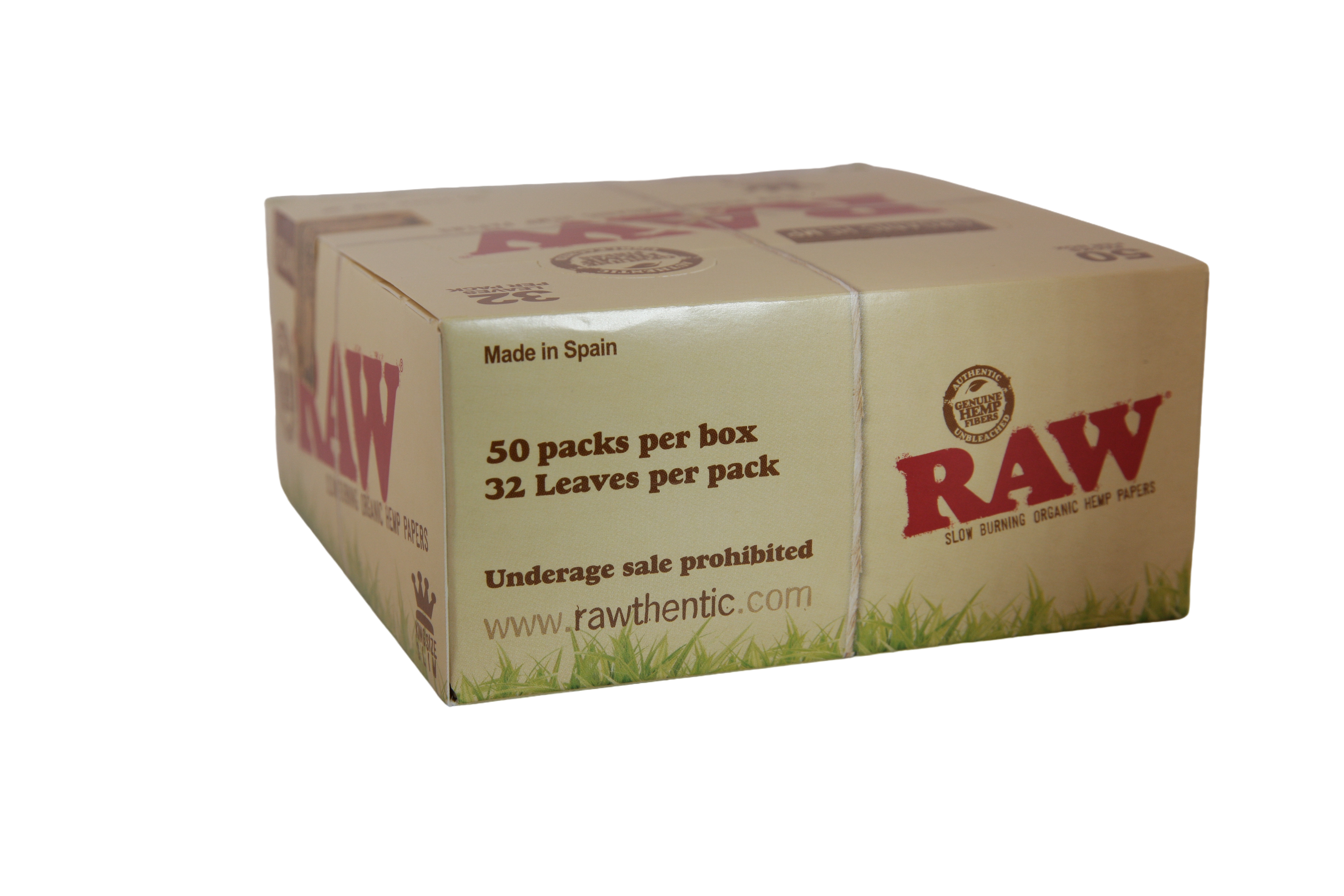 Raw Organic Hemp Papers - King Size Slim / Box of 50