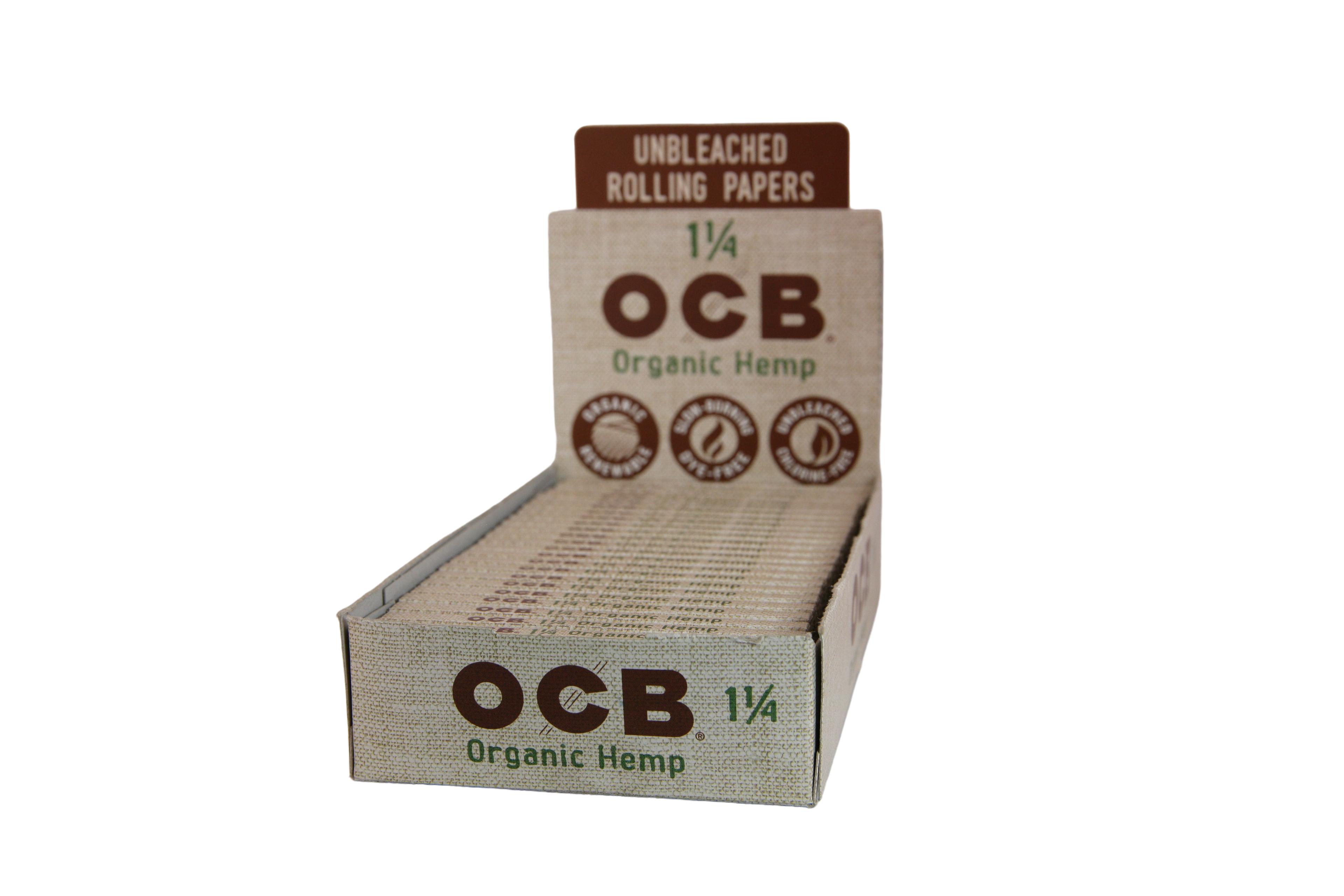 OCB Organic Hemp Papers - 1 1/4 / Box of 24