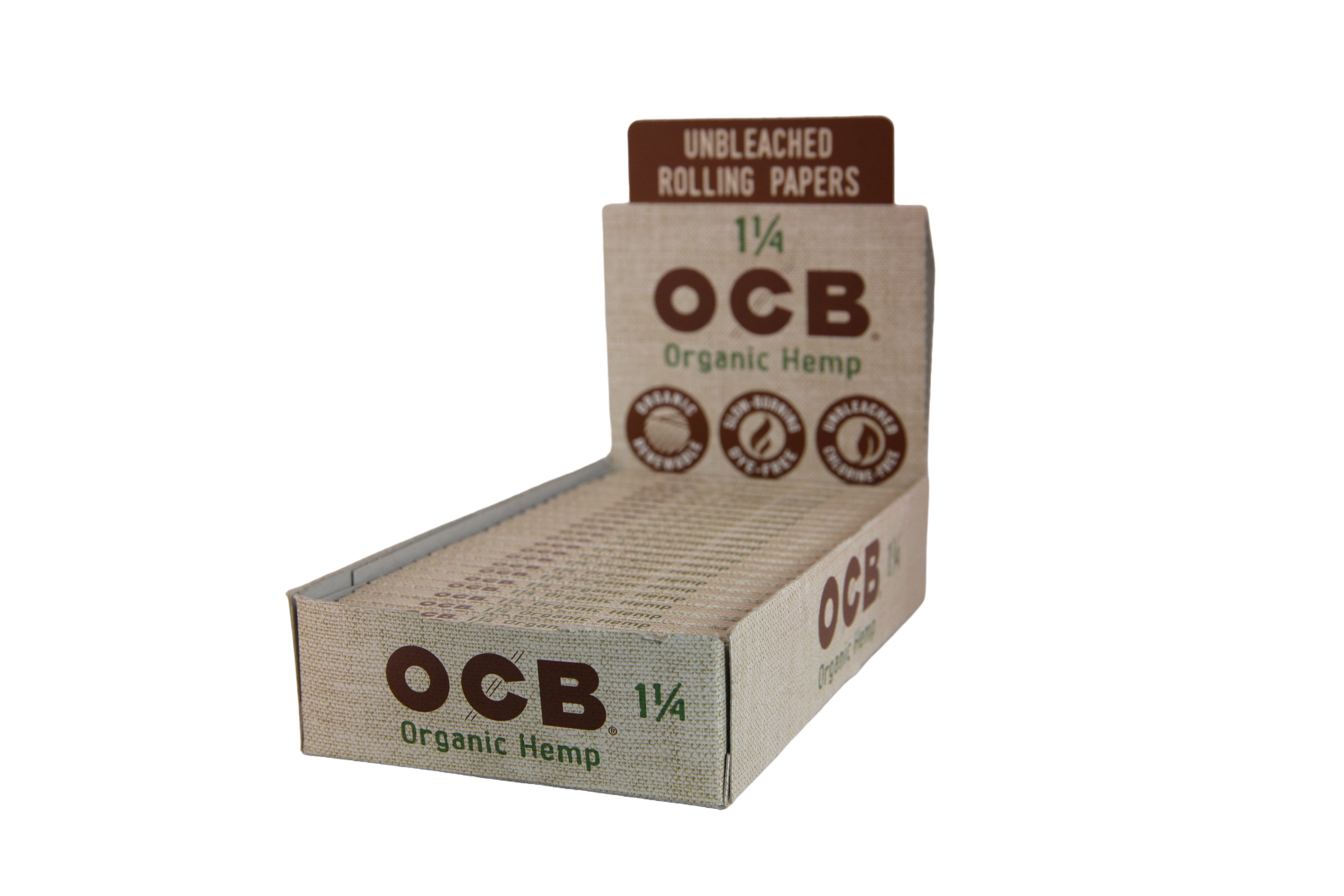 OCB Organic Hemp Papers - 1 1/4 / Box of 24