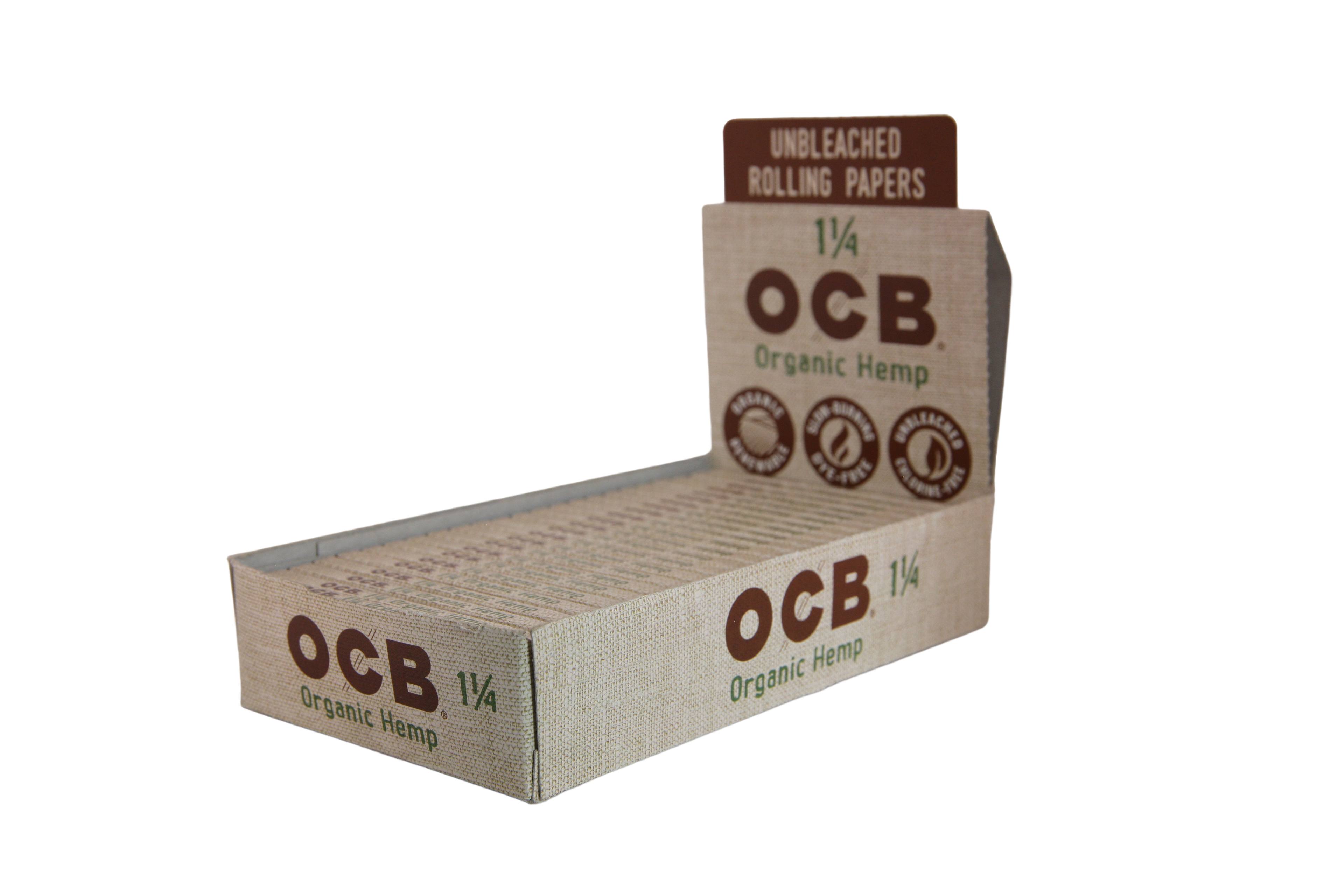 OCB Organic Hemp Papers - 1 1/4 / Box of 24