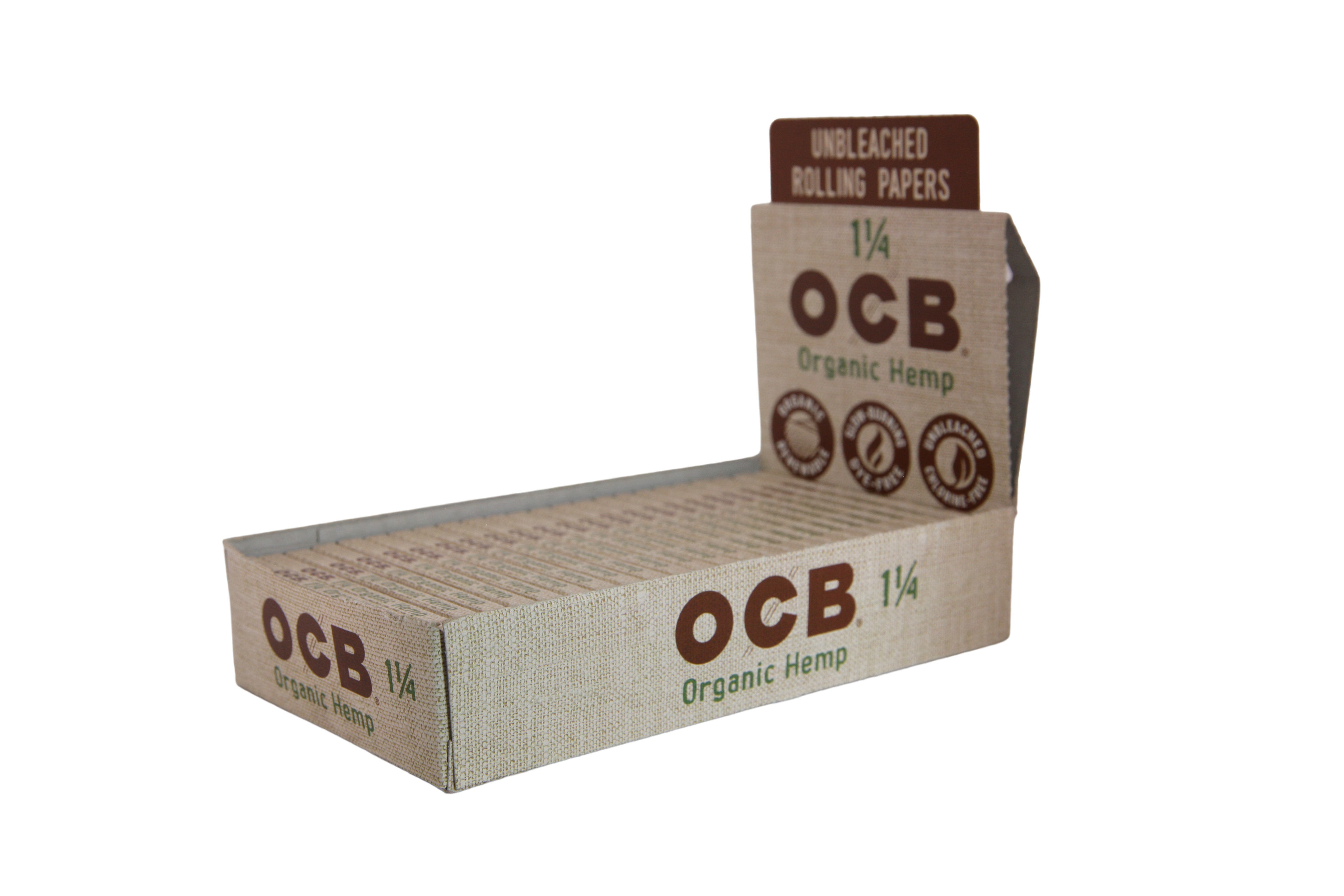 OCB Organic Hemp Papers - 1 1/4 / Box of 24
