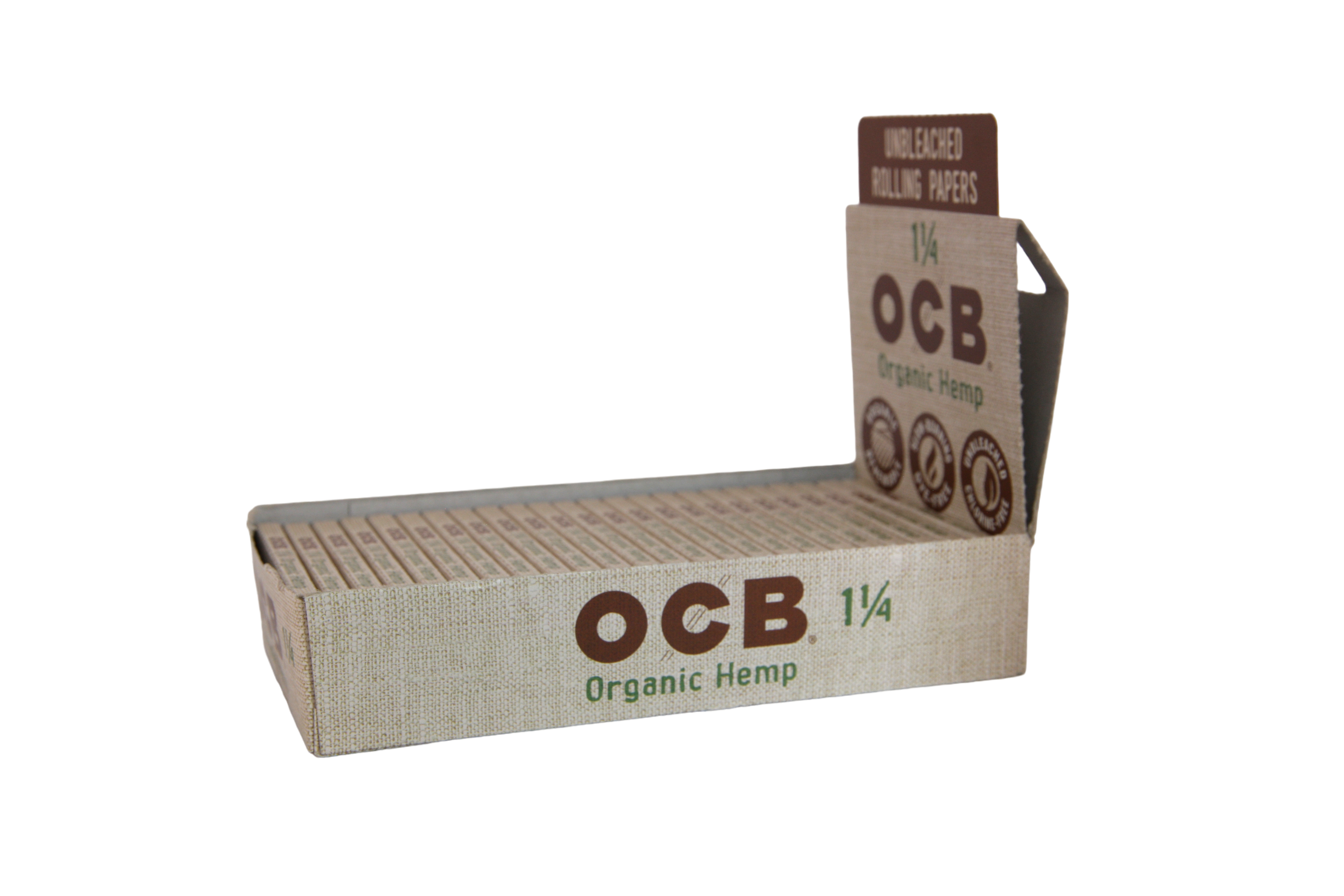 OCB Organic Hemp Papers - 1 1/4 / Box of 24