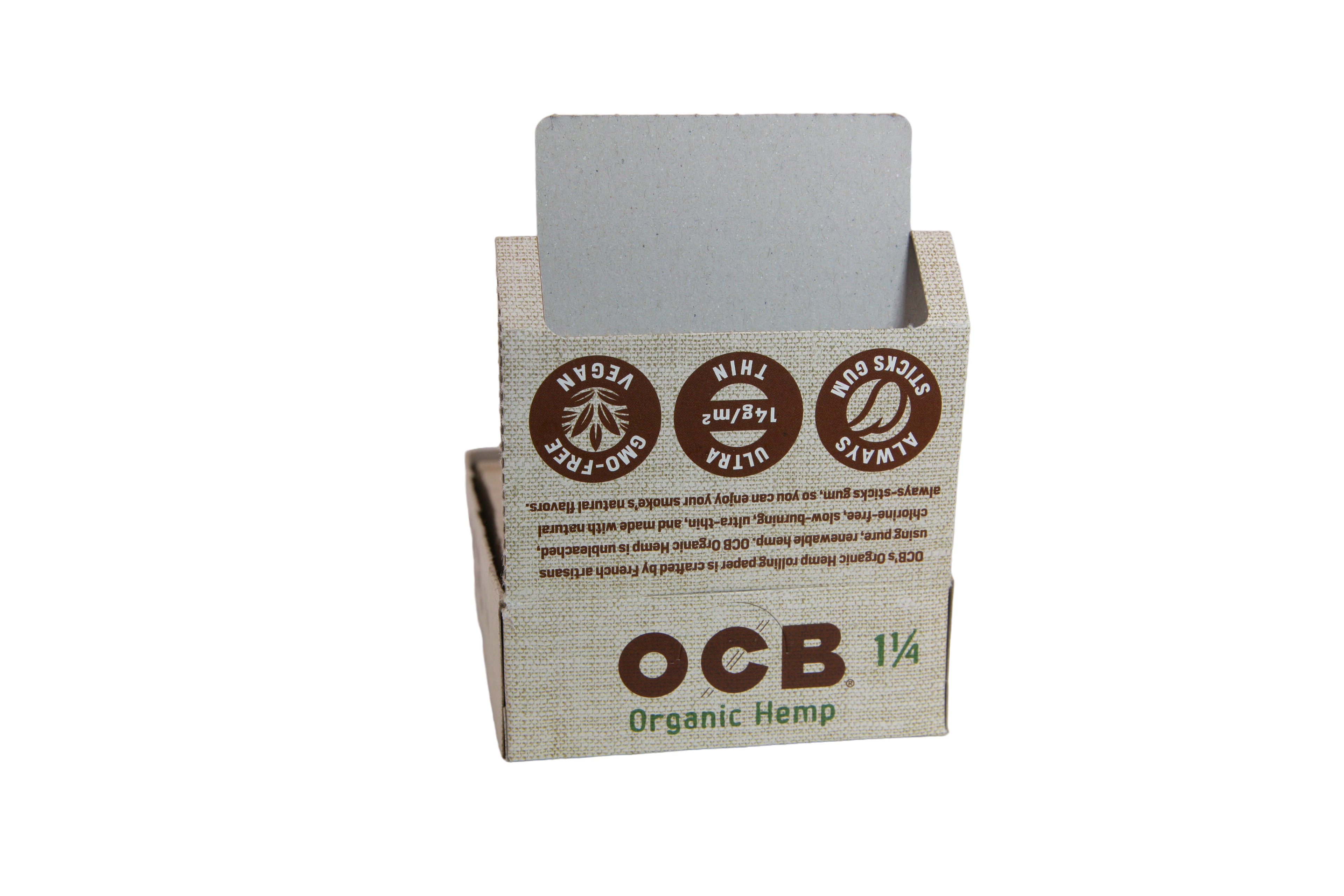 OCB Organic Hemp Papers - 1 1/4 / Box of 24