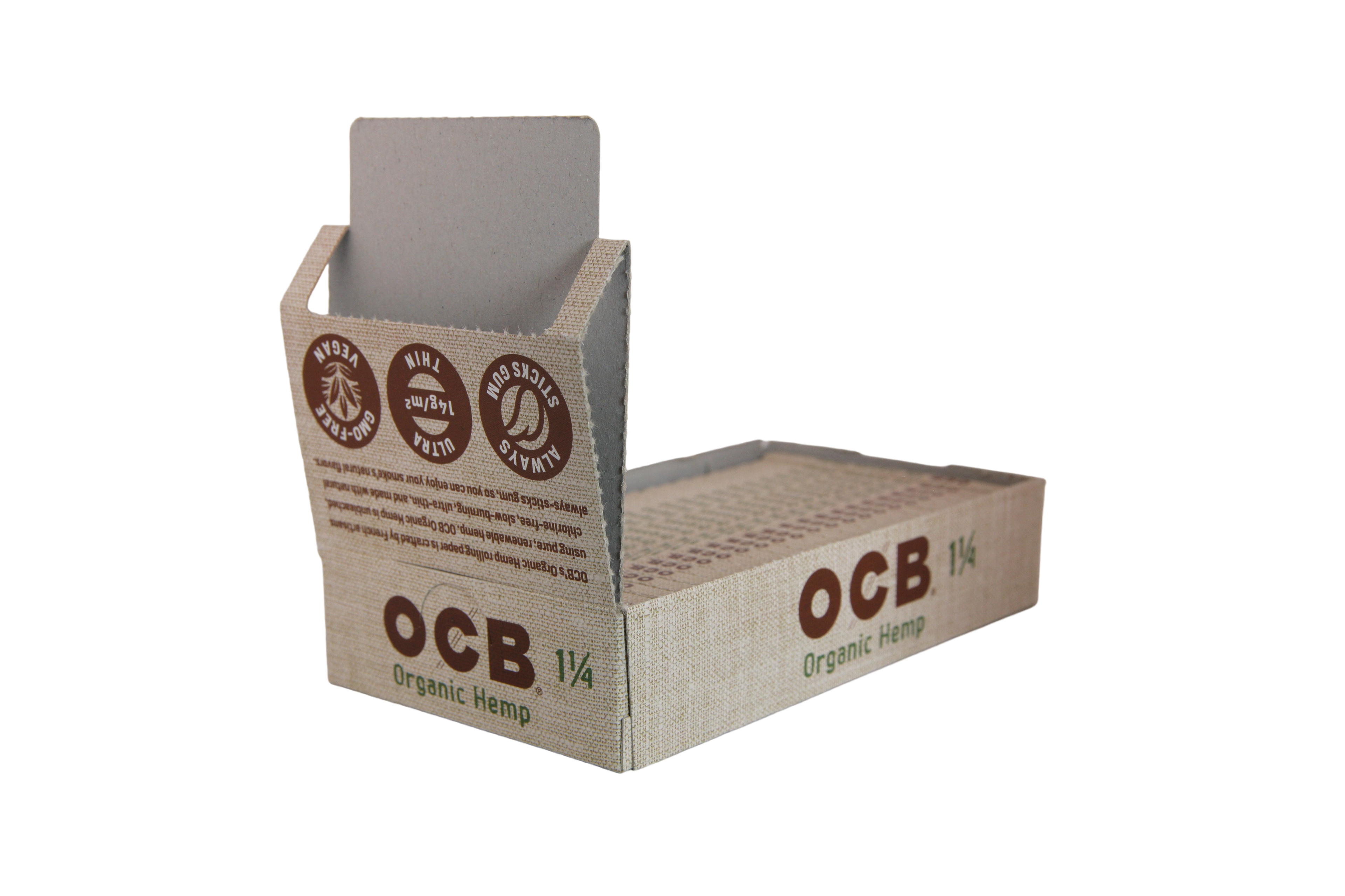 OCB Organic Hemp Papers - 1 1/4 / Box of 24