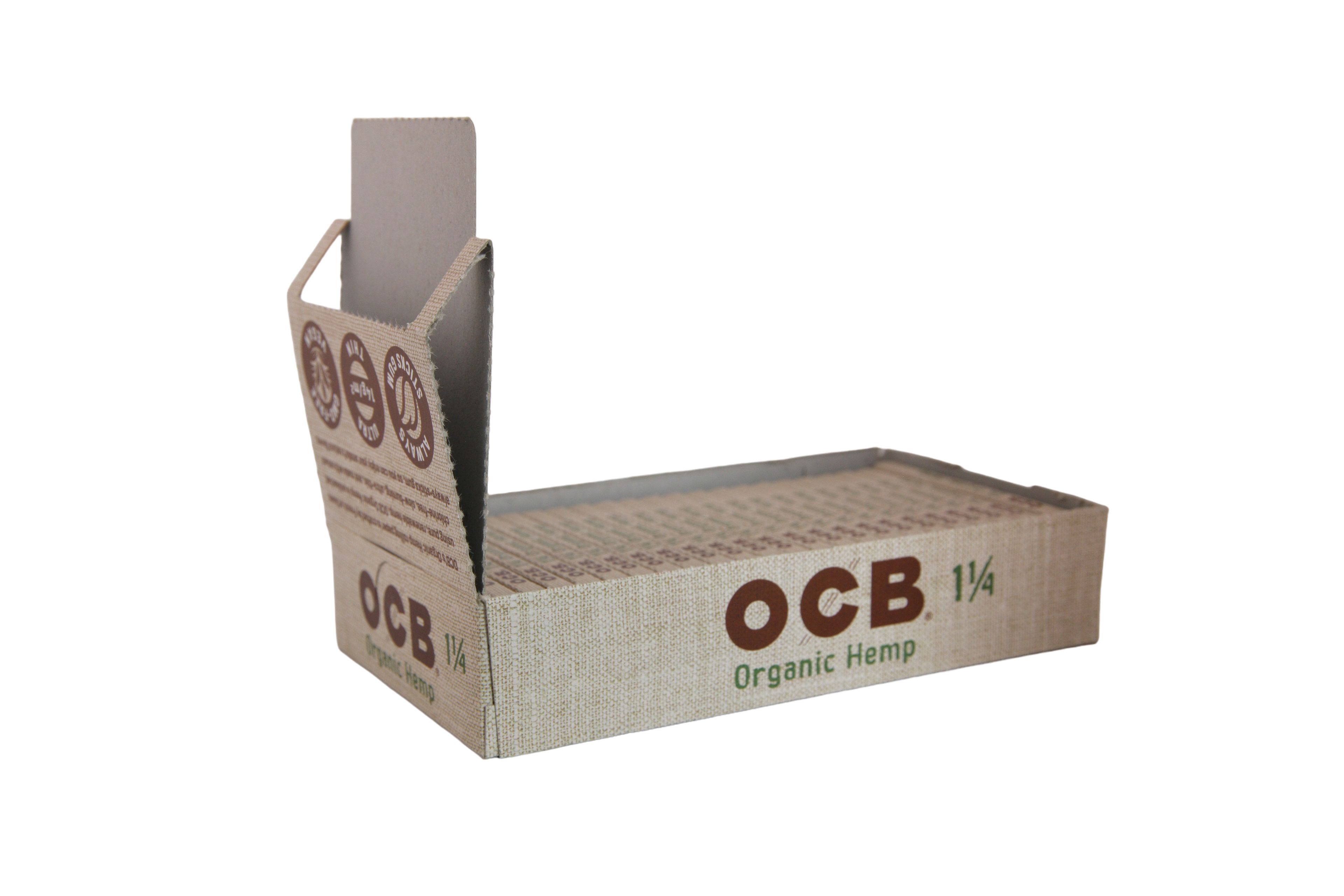 OCB Organic Hemp Papers - 1 1/4 / Box of 24