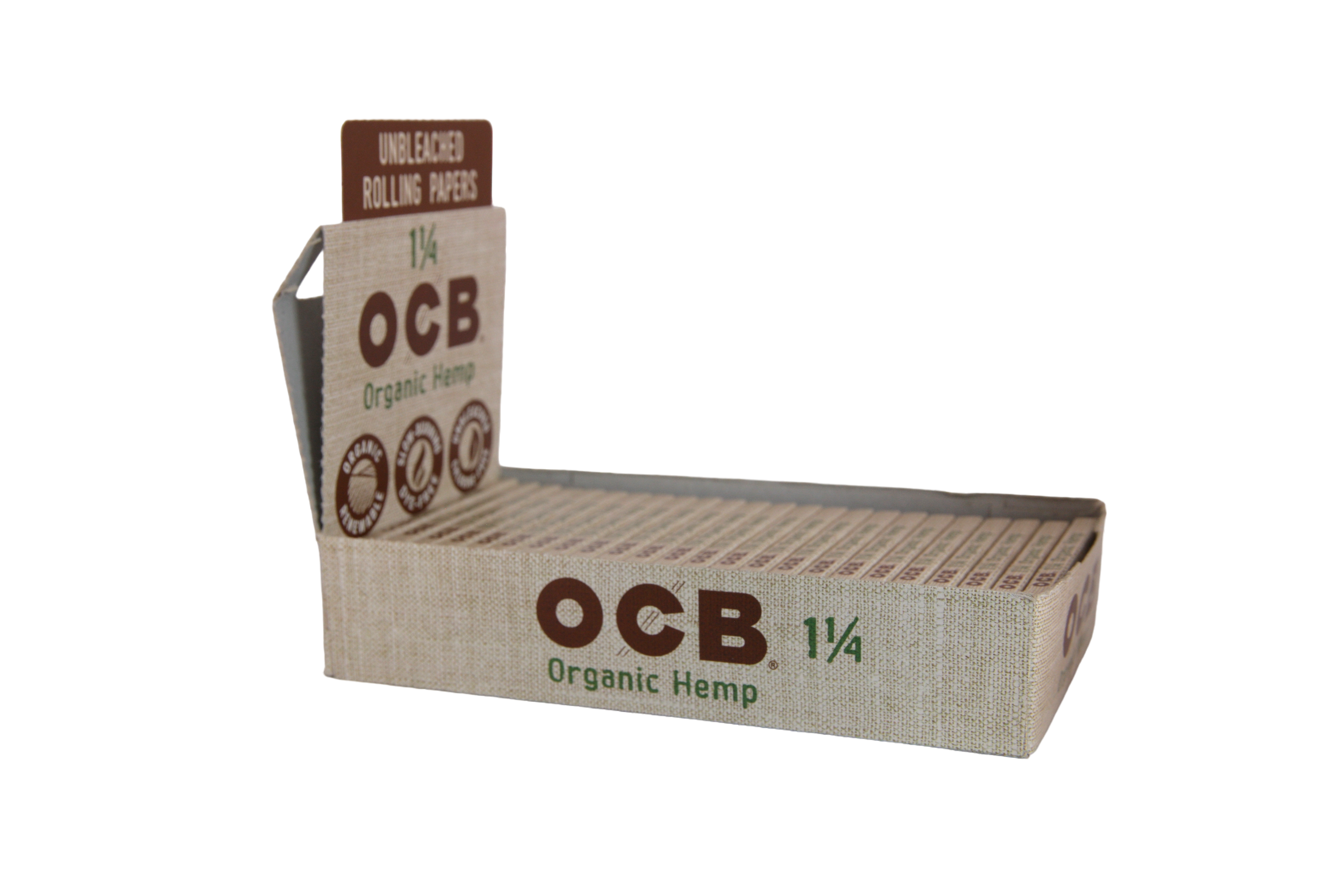OCB Organic Hemp Papers - 1 1/4 / Box of 24