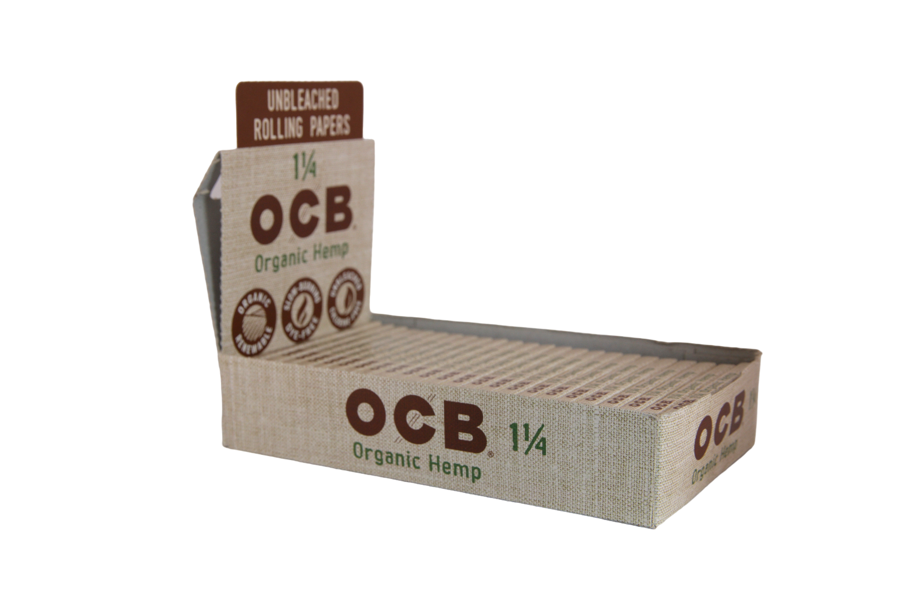 OCB Organic Hemp Papers - 1 1/4 / Box of 24