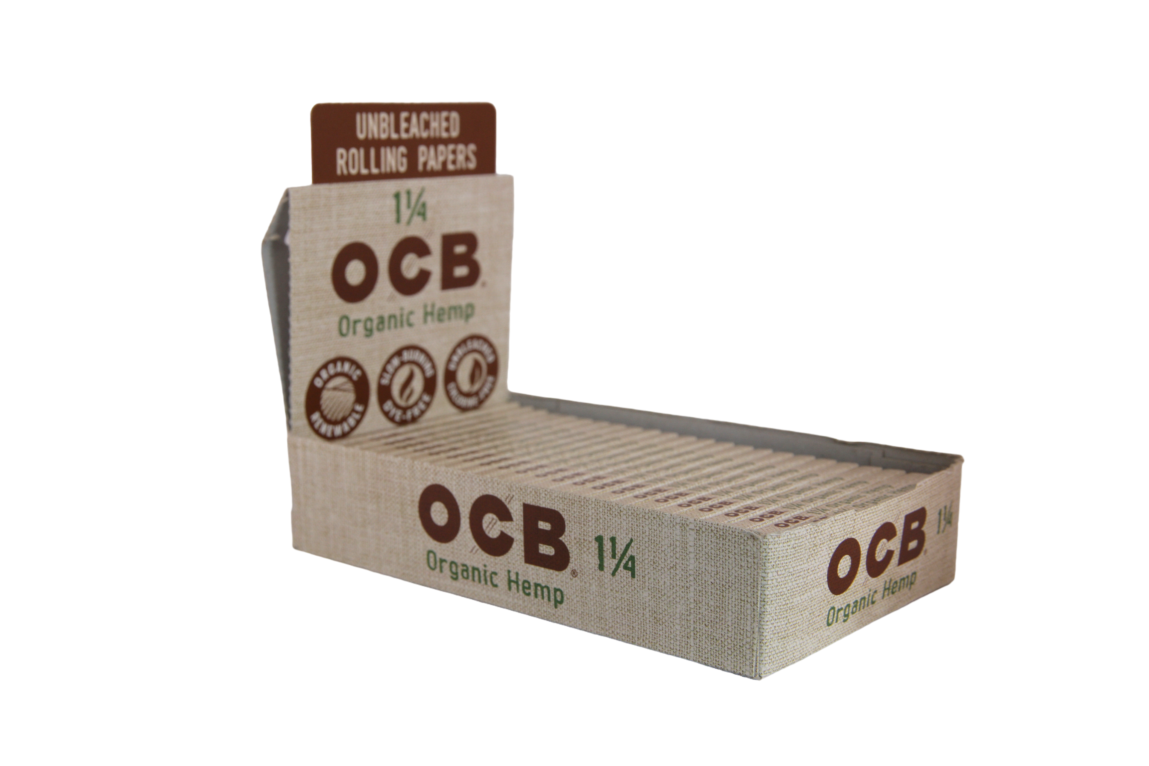 OCB Organic Hemp Papers - 1 1/4 / Box of 24