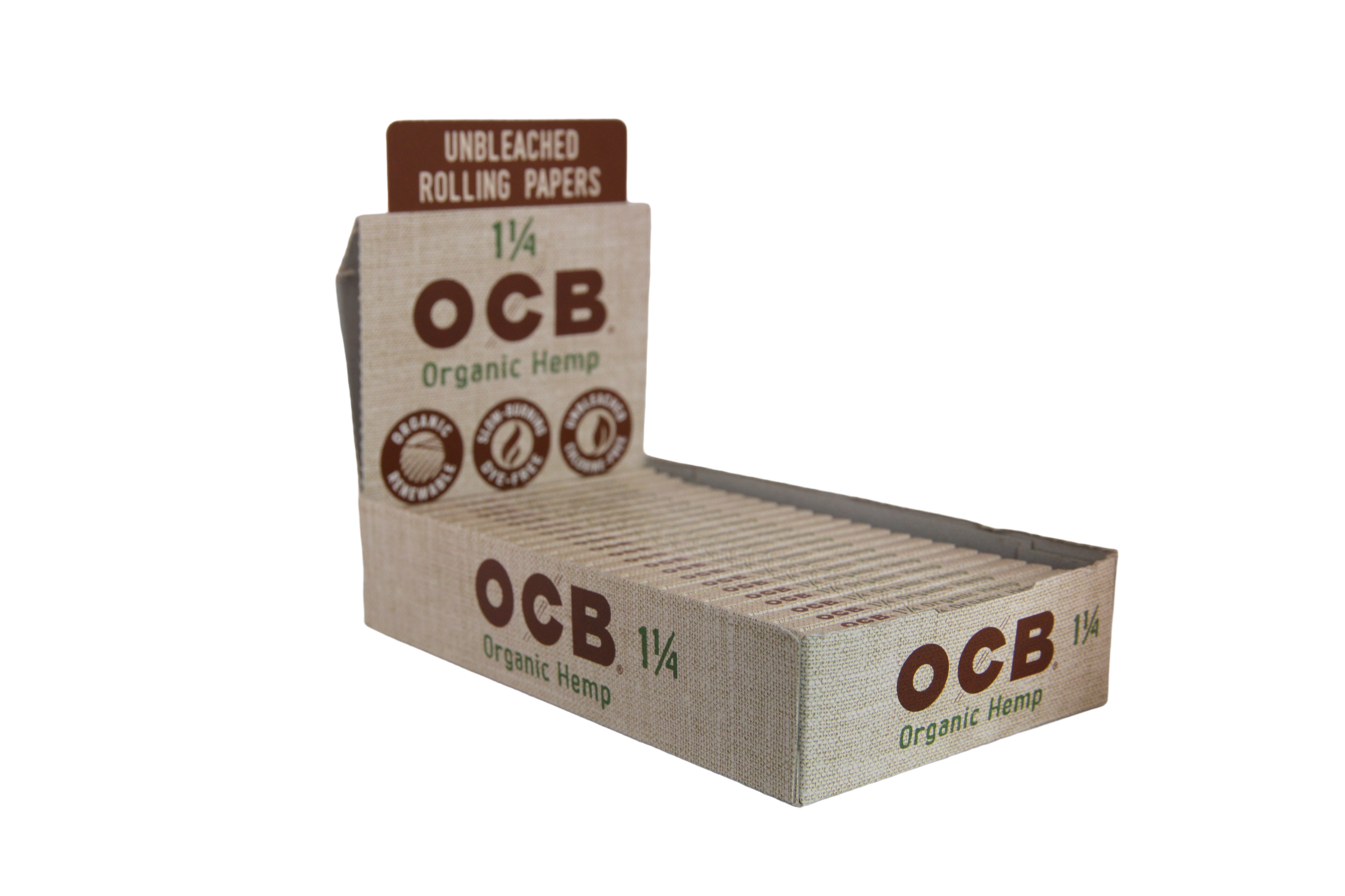OCB Organic Hemp Papers - 1 1/4 / Box of 24