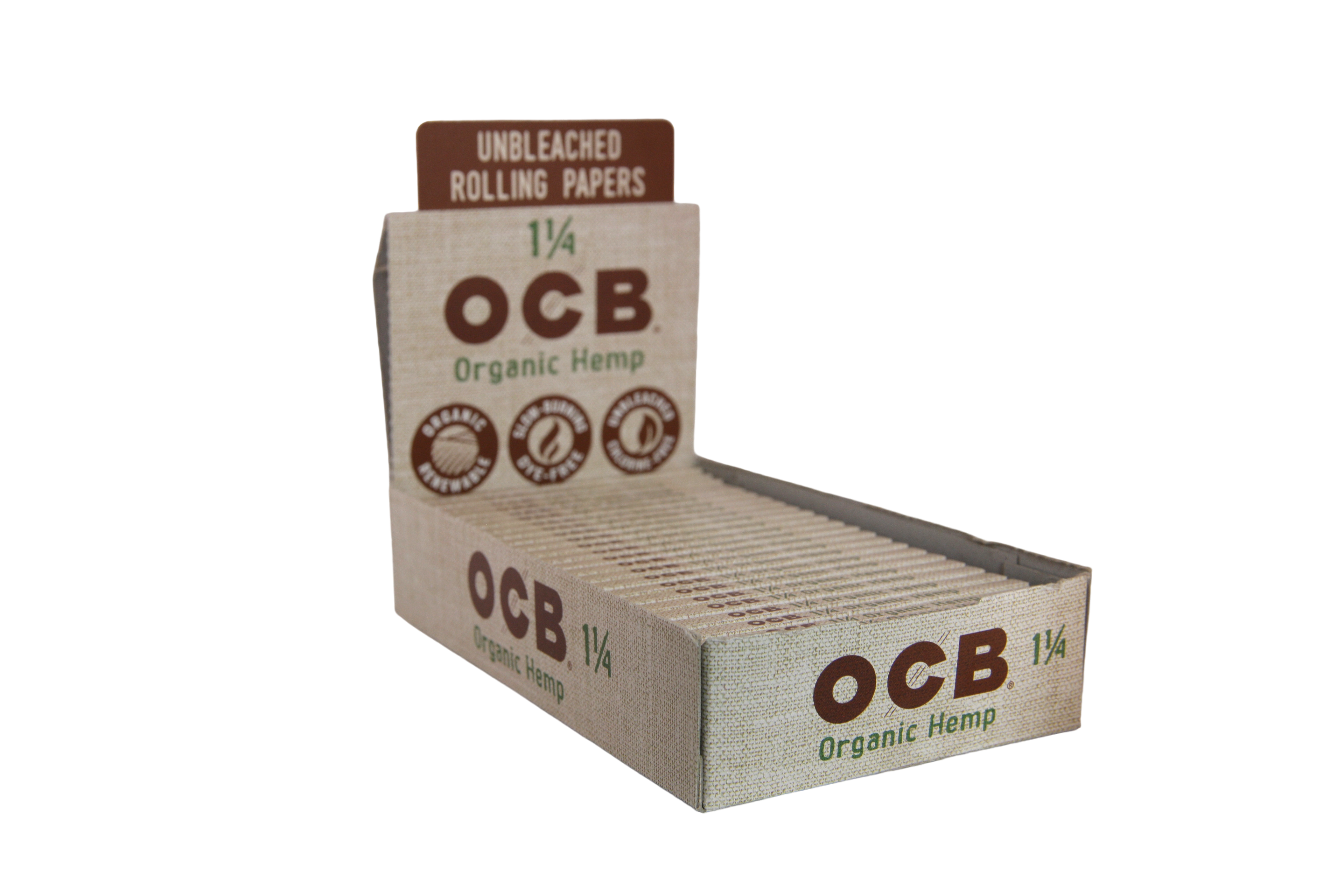 OCB Organic Hemp Papers - 1 1/4 / Box of 24