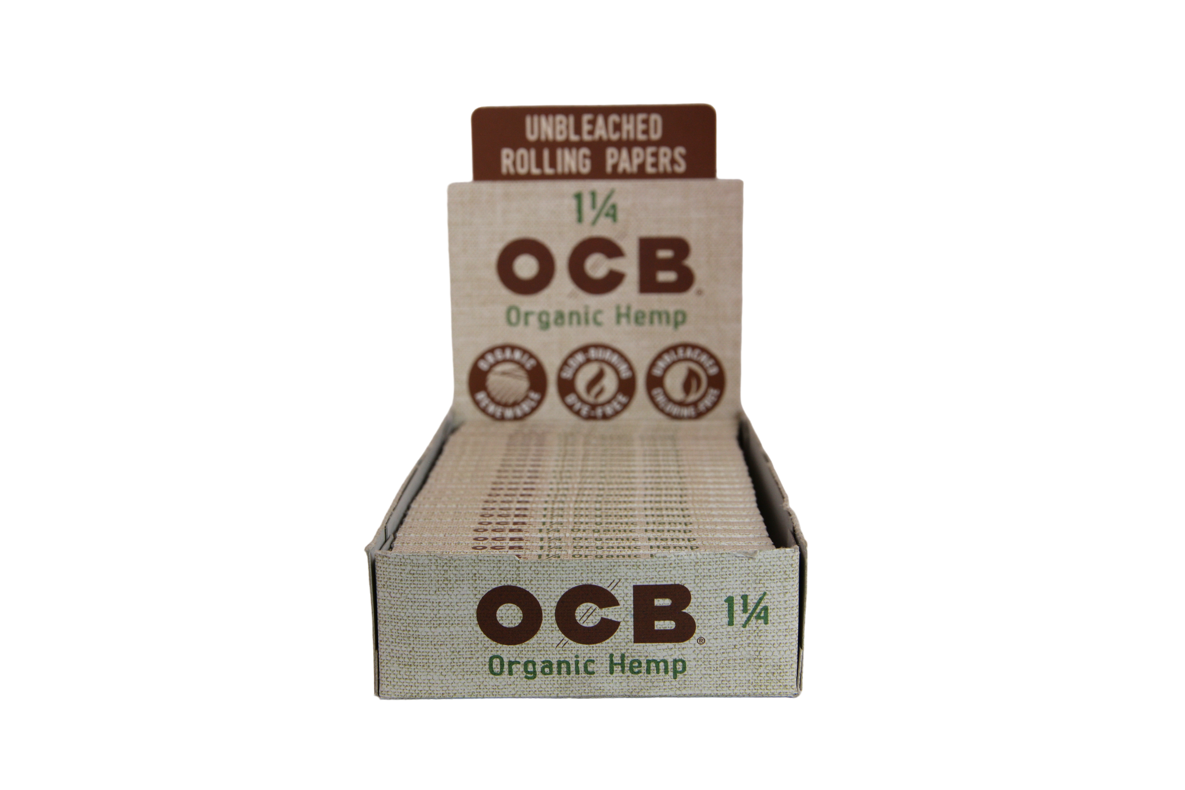 OCB Organic Hemp Papers - 1 1/4 / Box of 24