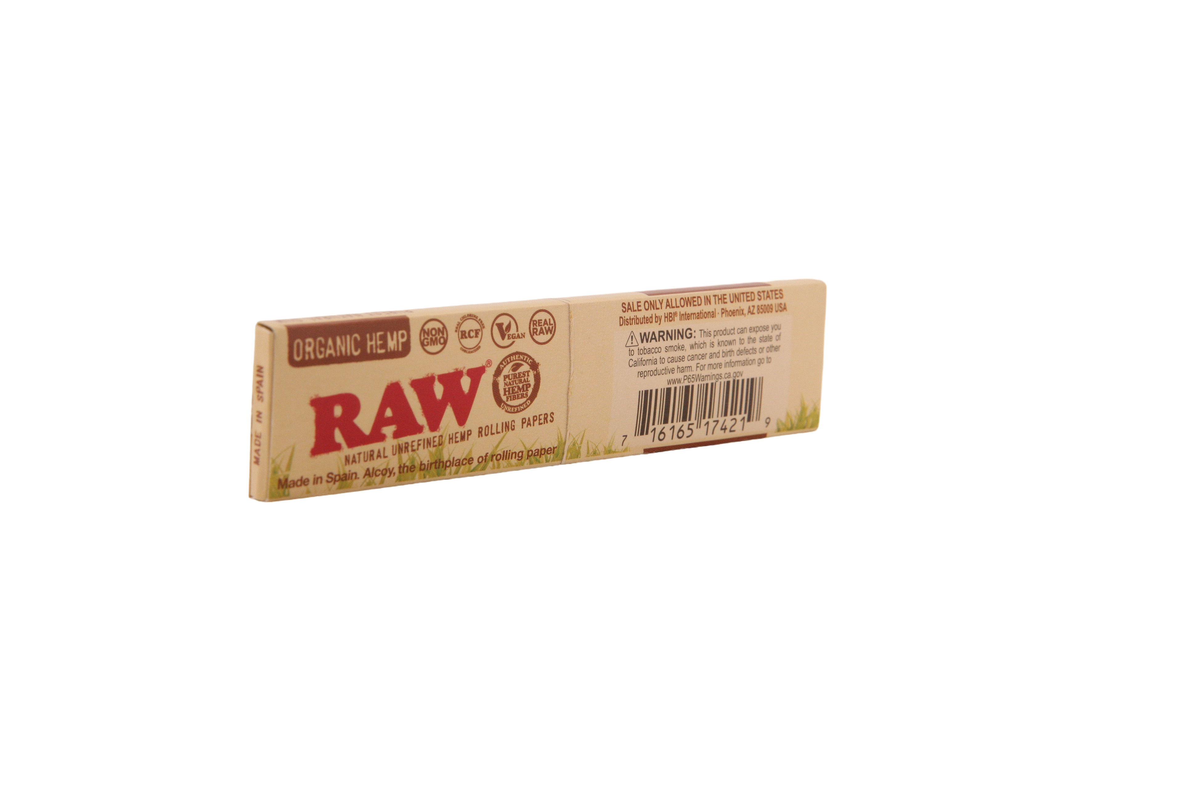 Raw Organic Hemp Papers- King Size Slim