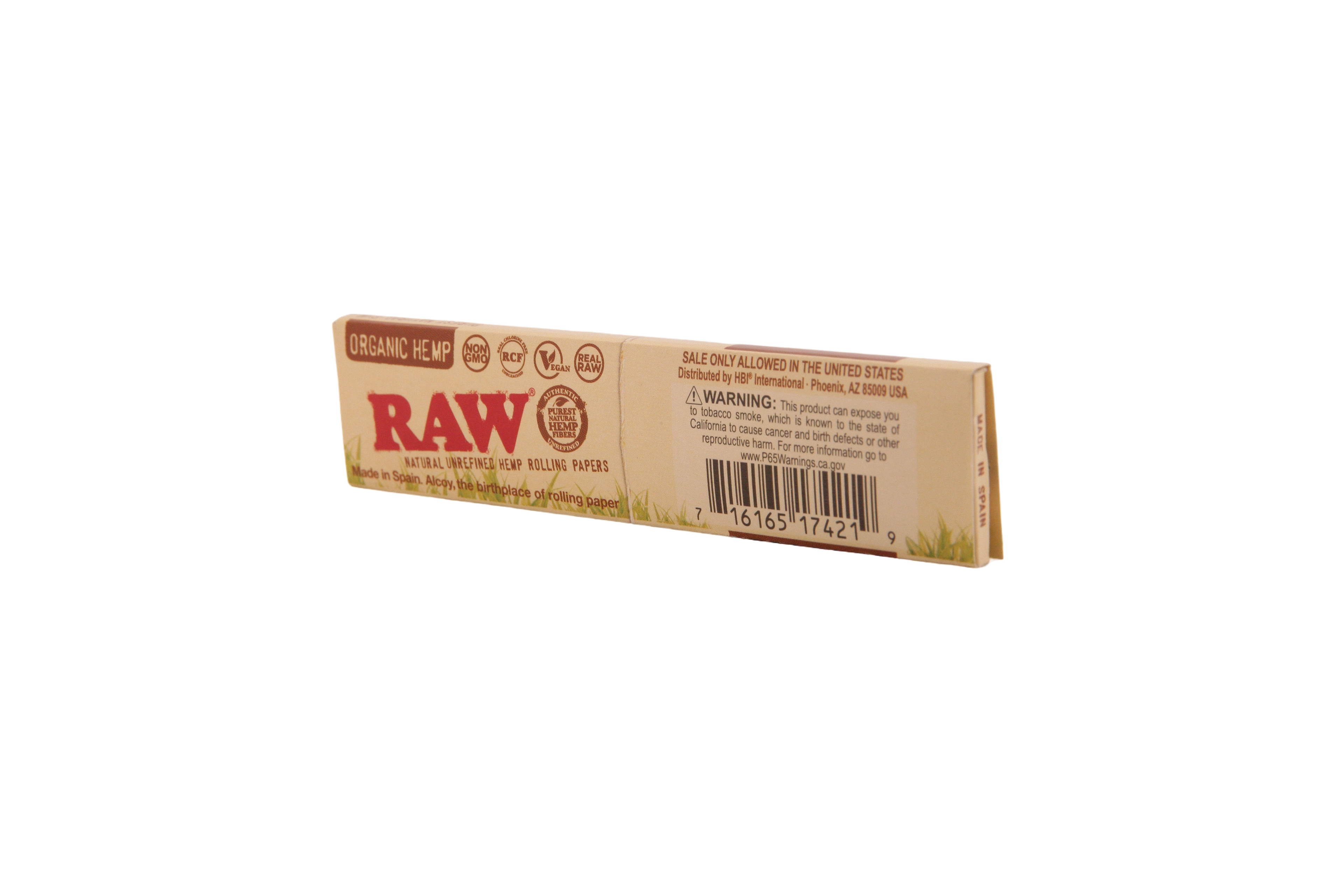 Raw Organic Hemp Papers- King Size Slim