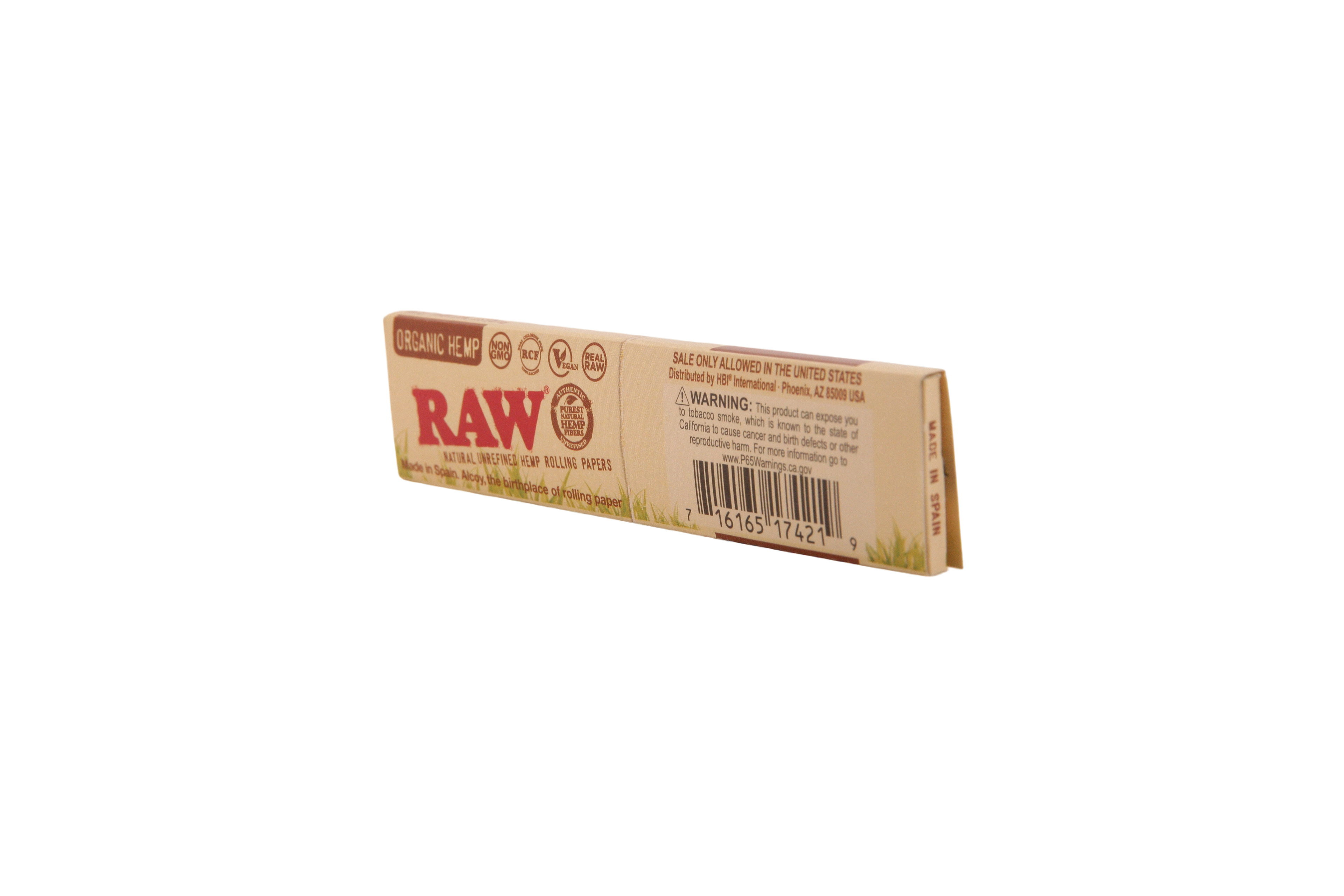 Raw Organic Hemp Papers- King Size Slim
