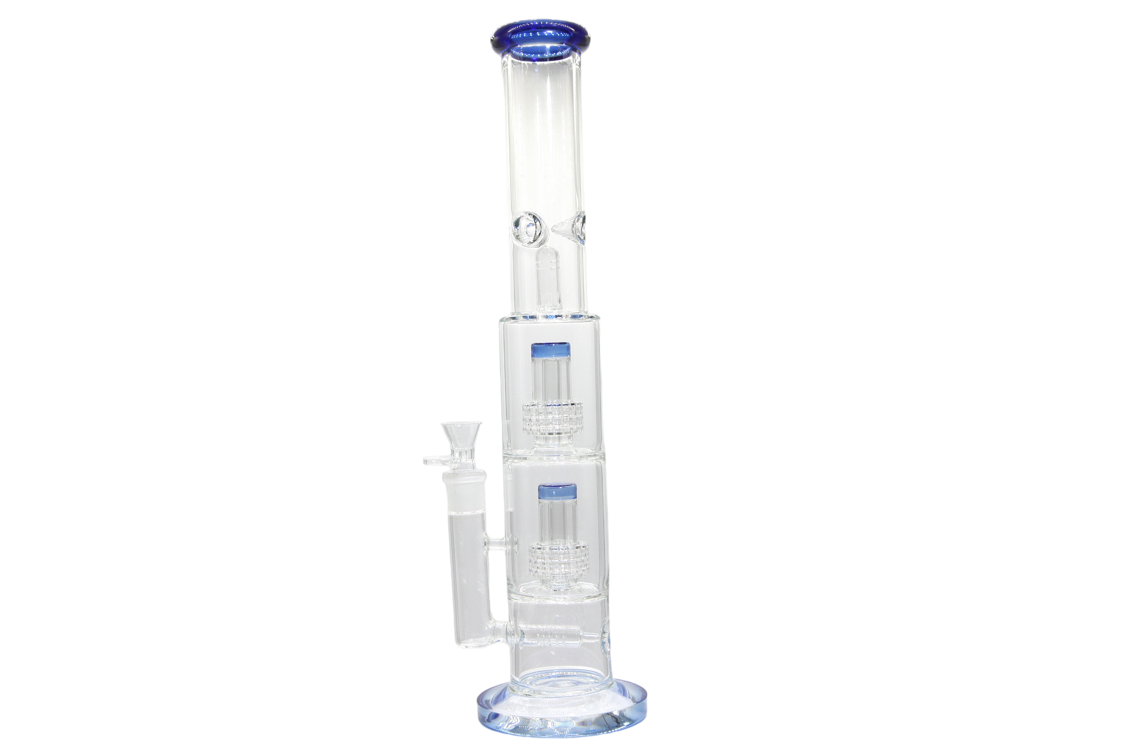 Double Perk Matrix Straight Tube Bong