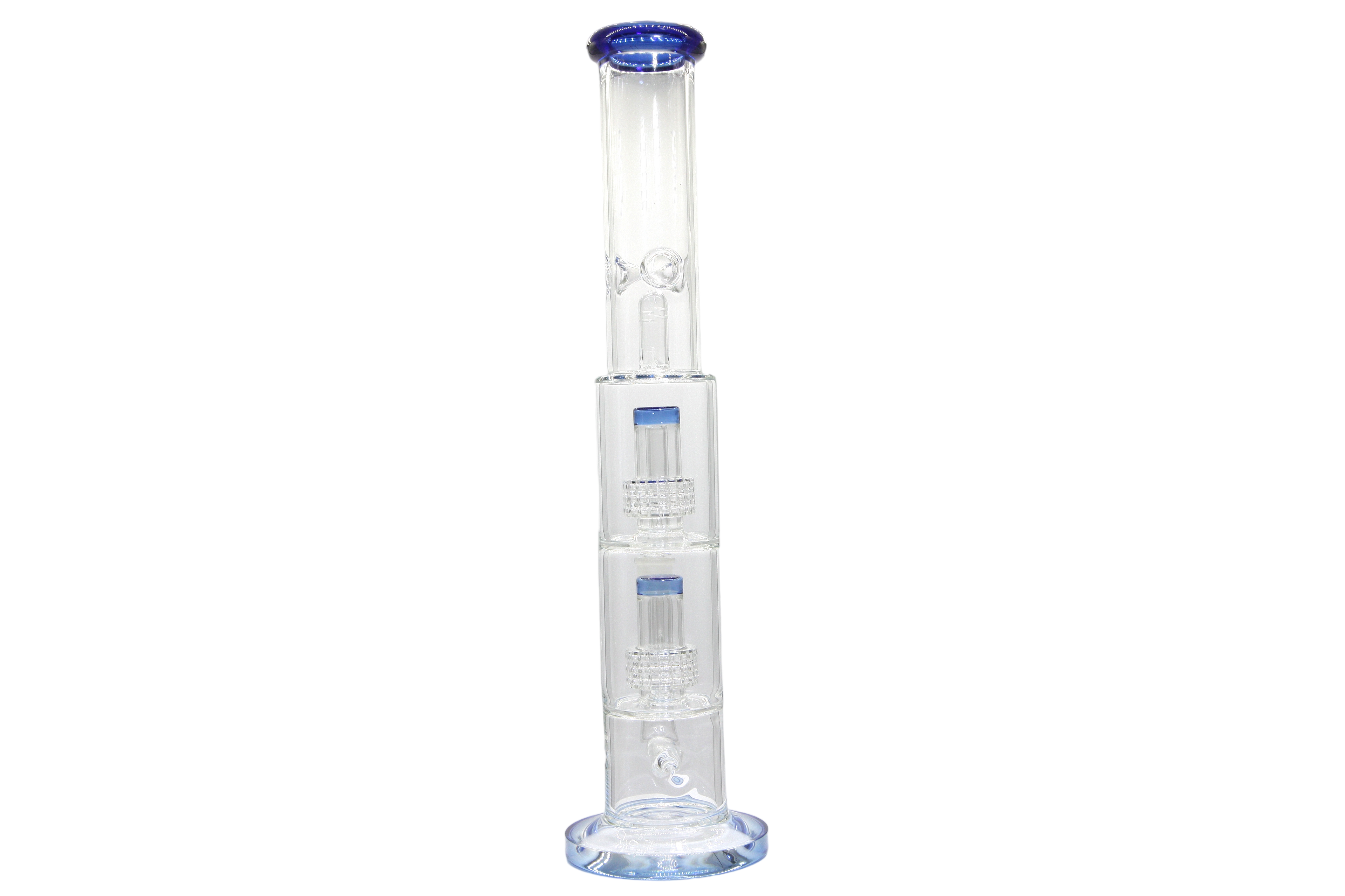 Double Perk Matrix Straight Tube Bong