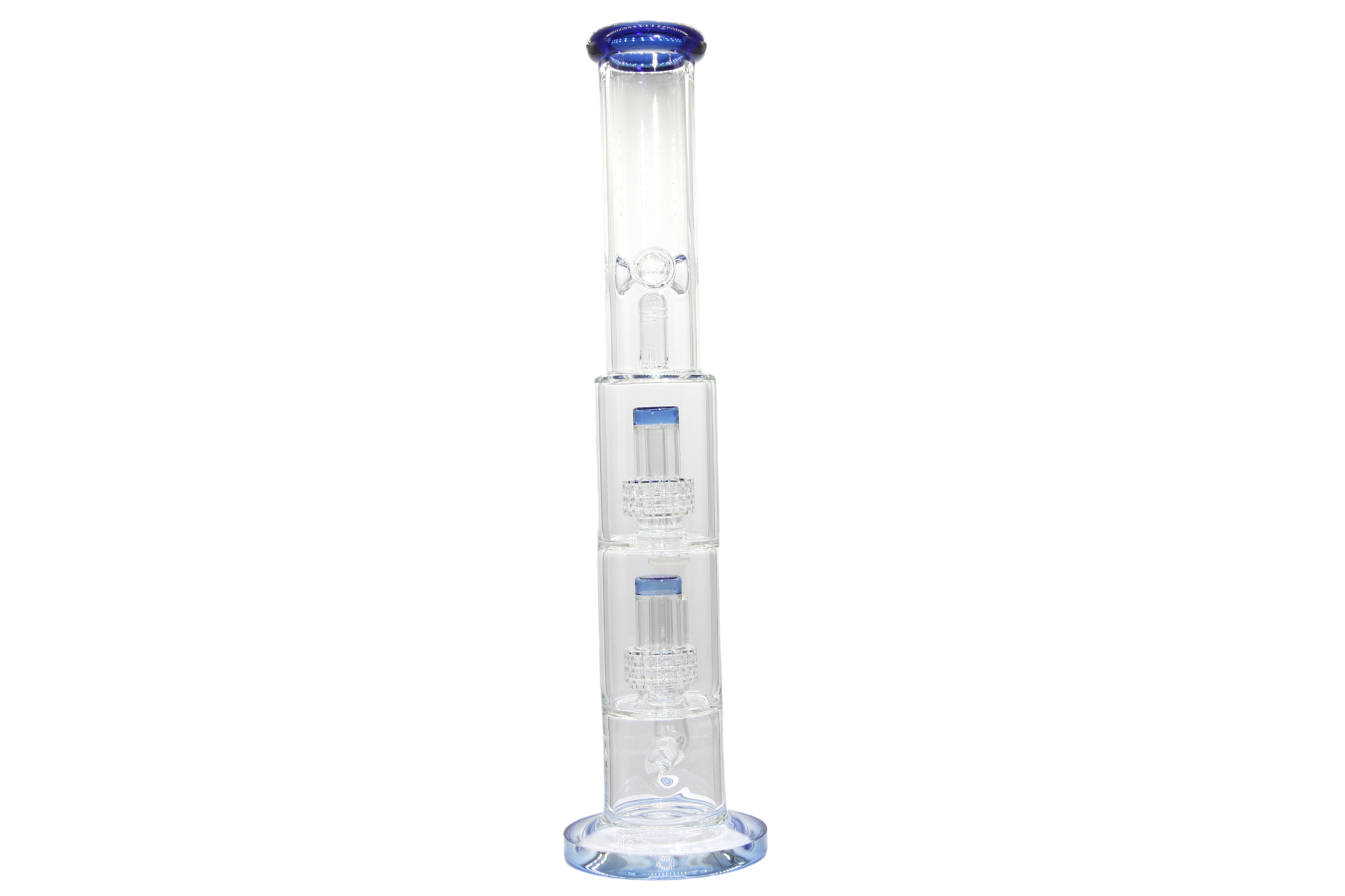 Double Perk Matrix Straight Tube Bong