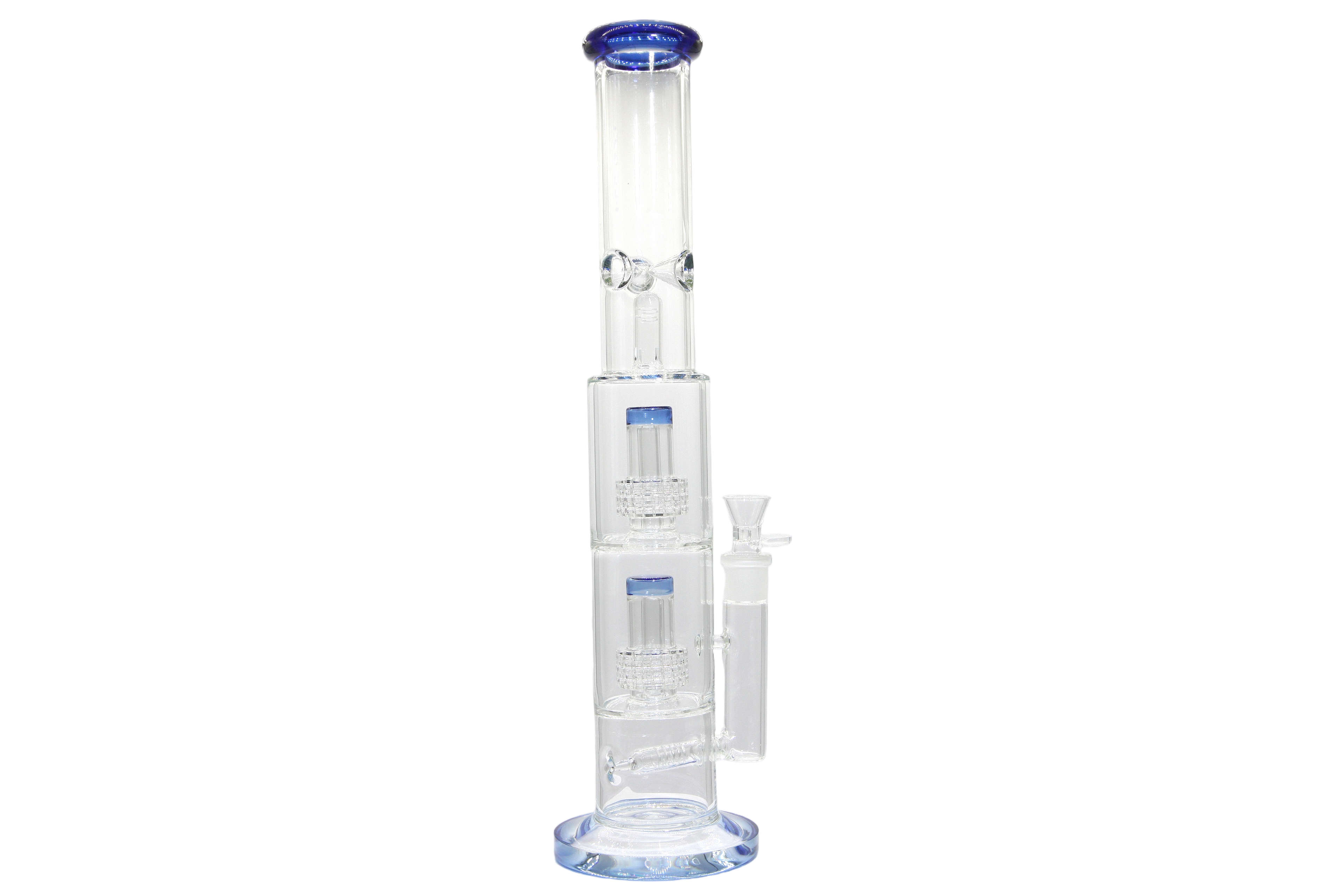 Double Perk Matrix Straight Tube Bong