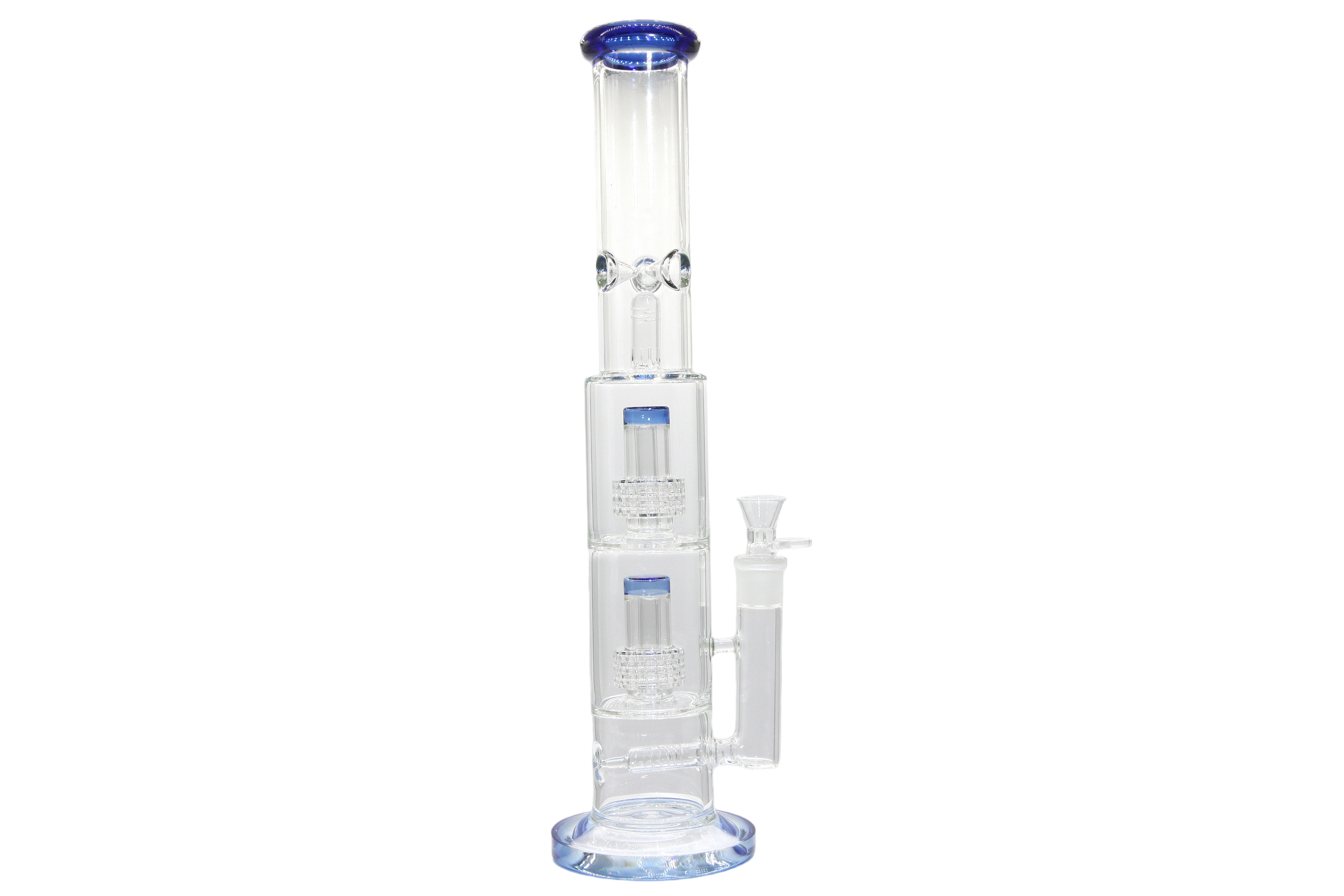 Double Perk Matrix Straight Tube Bong