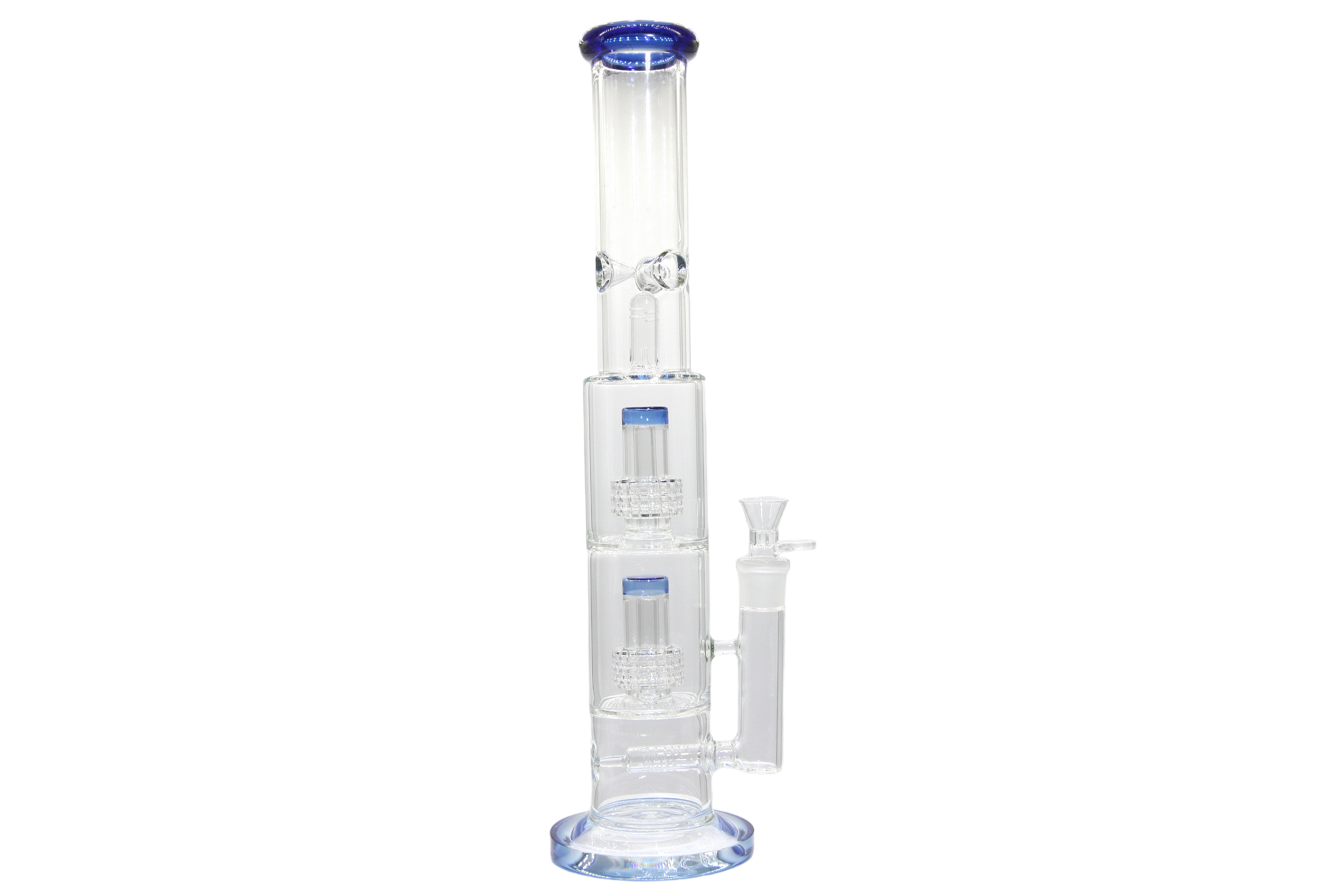 Double Perk Matrix Straight Tube Bong