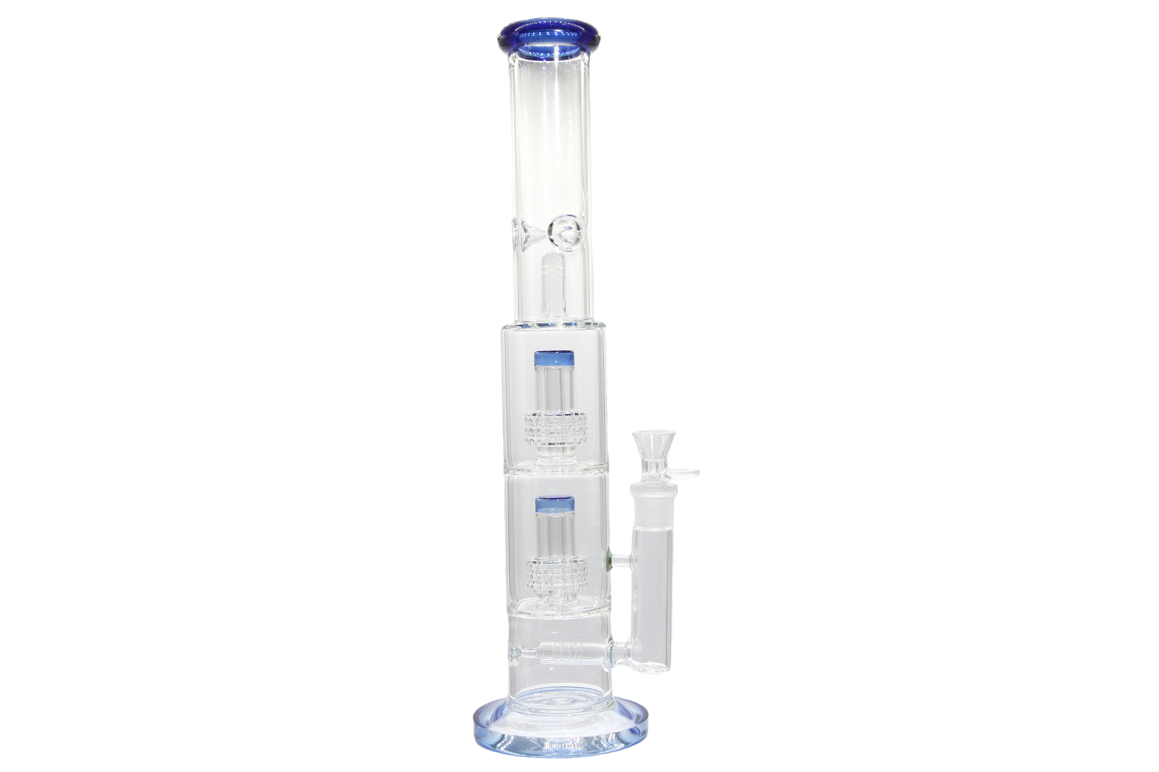 Double Perk Matrix Straight Tube Bong