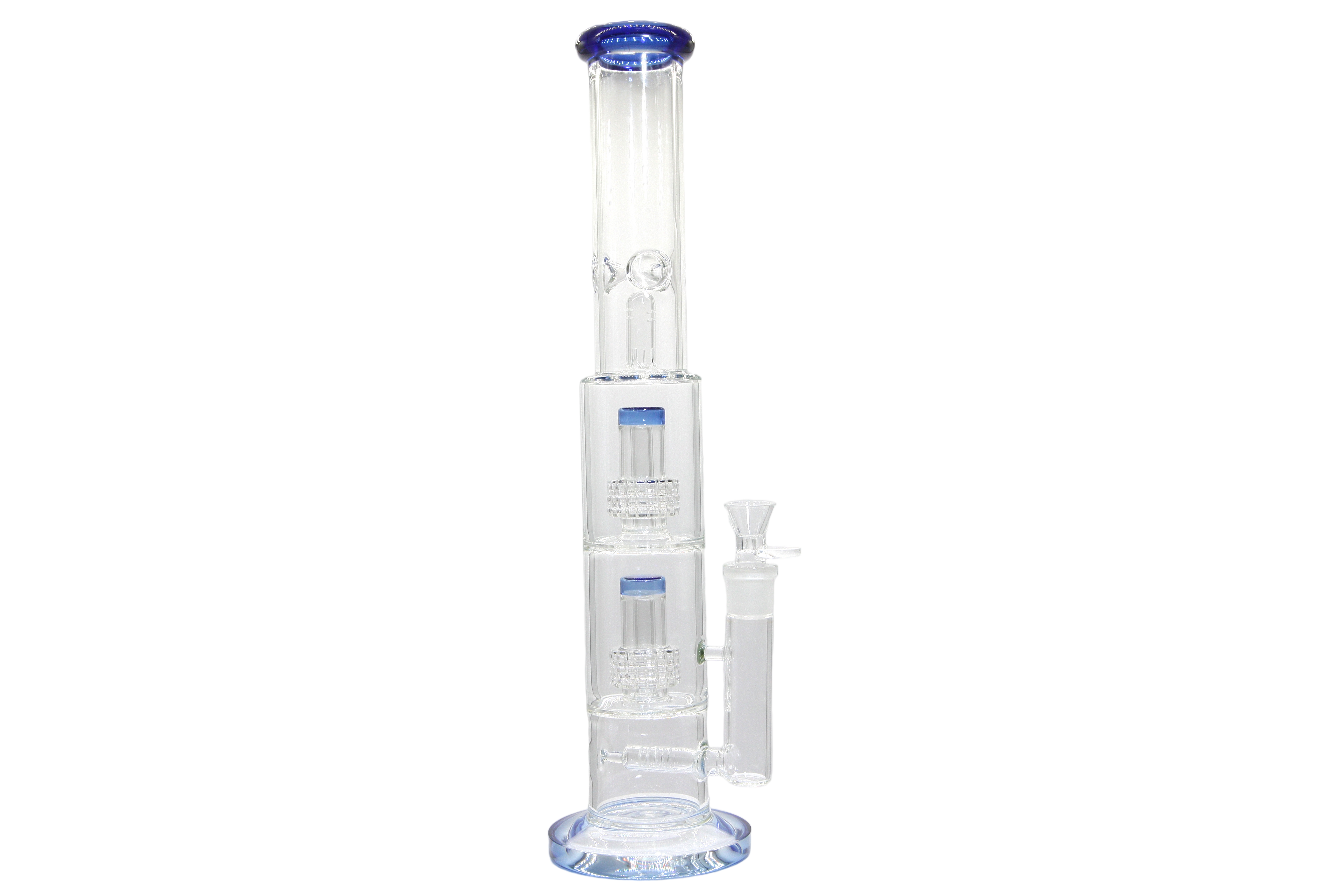 Double Perk Matrix Straight Tube Bong