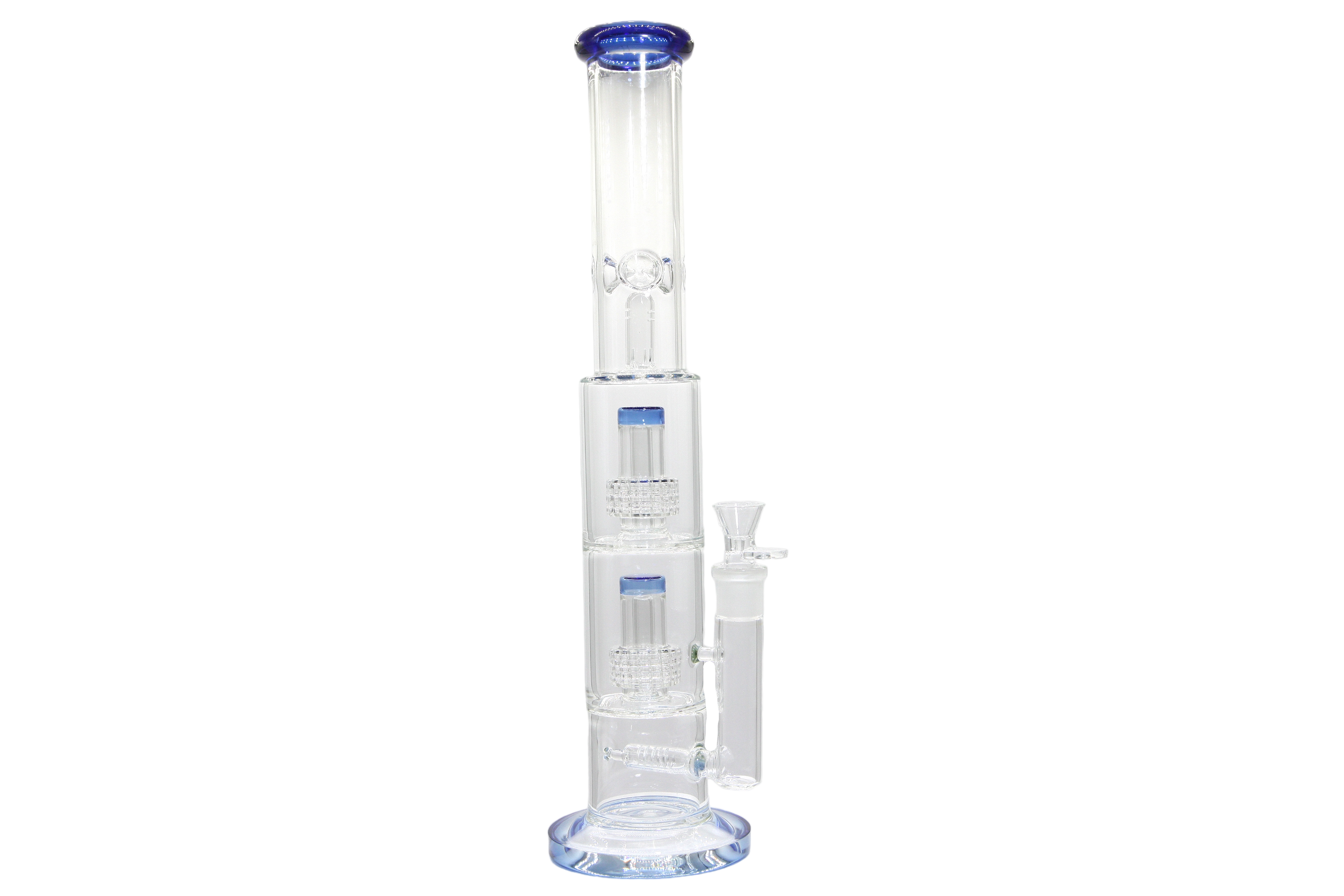 Double Perk Matrix Straight Tube Bong