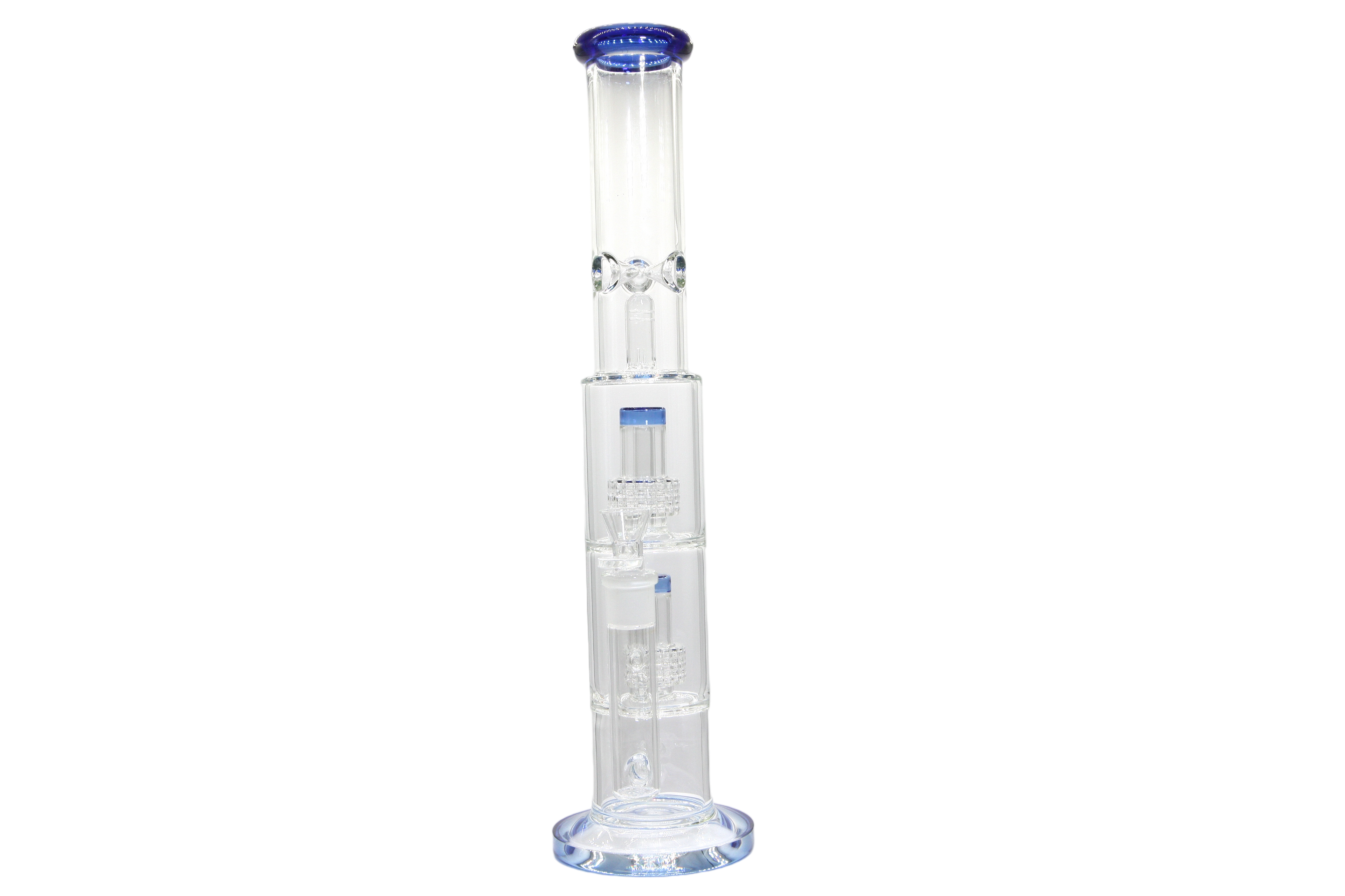 Double Perk Matrix Straight Tube Bong