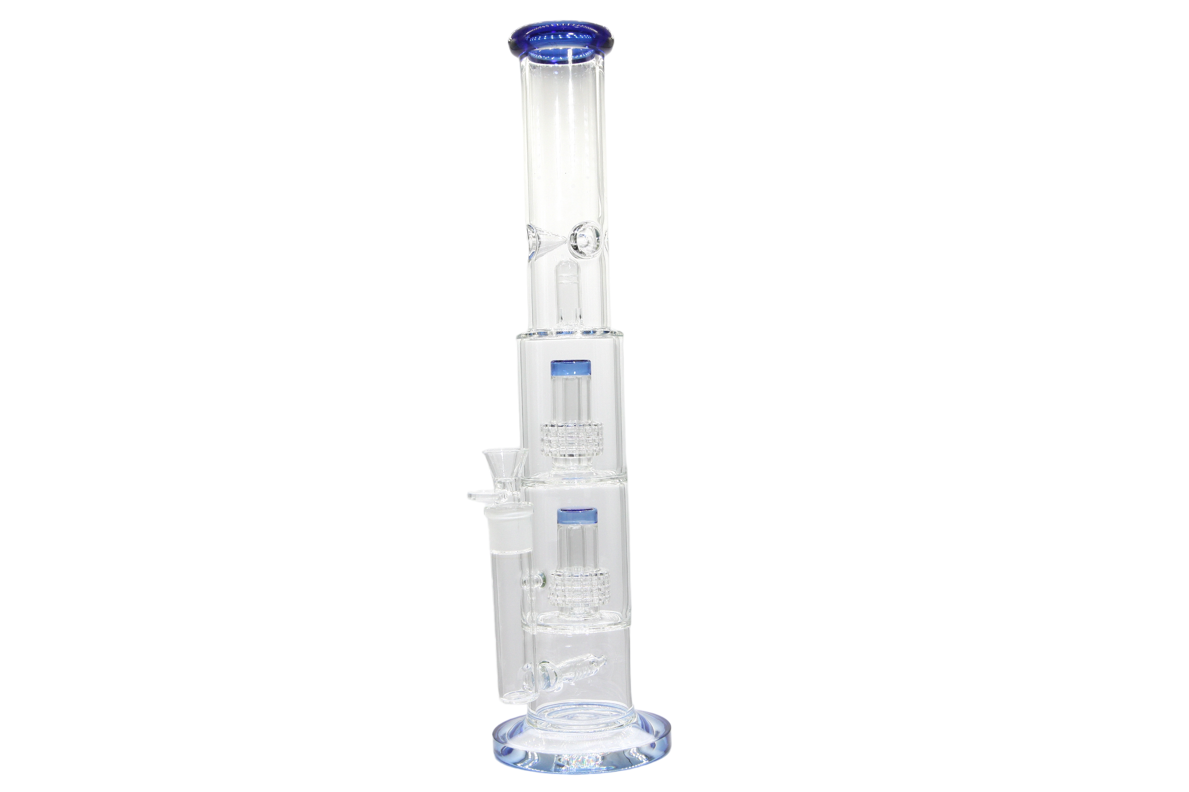 Double Perk Matrix Straight Tube Bong