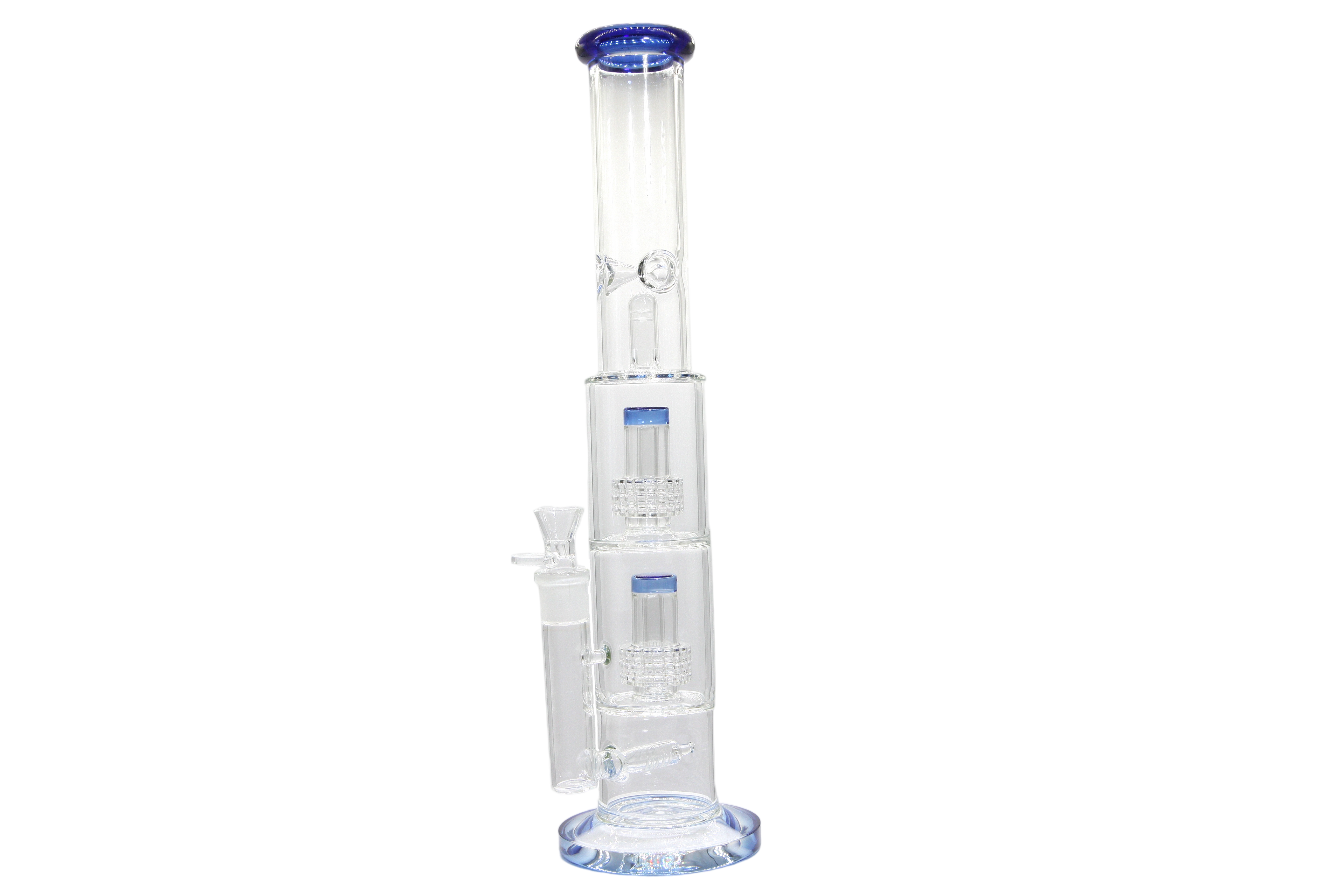 Double Perk Matrix Straight Tube Bong