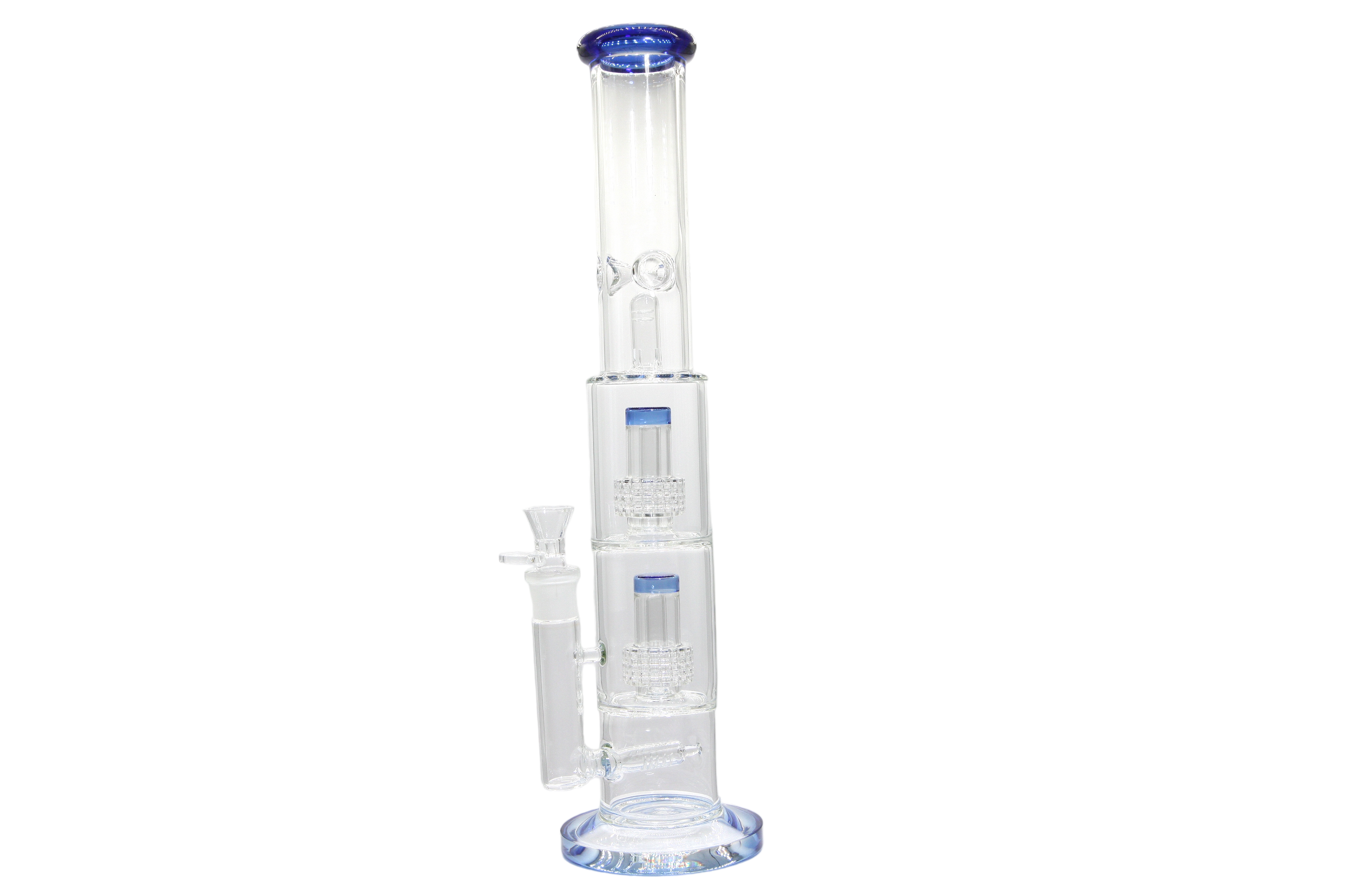 Double Perk Matrix Straight Tube Bong