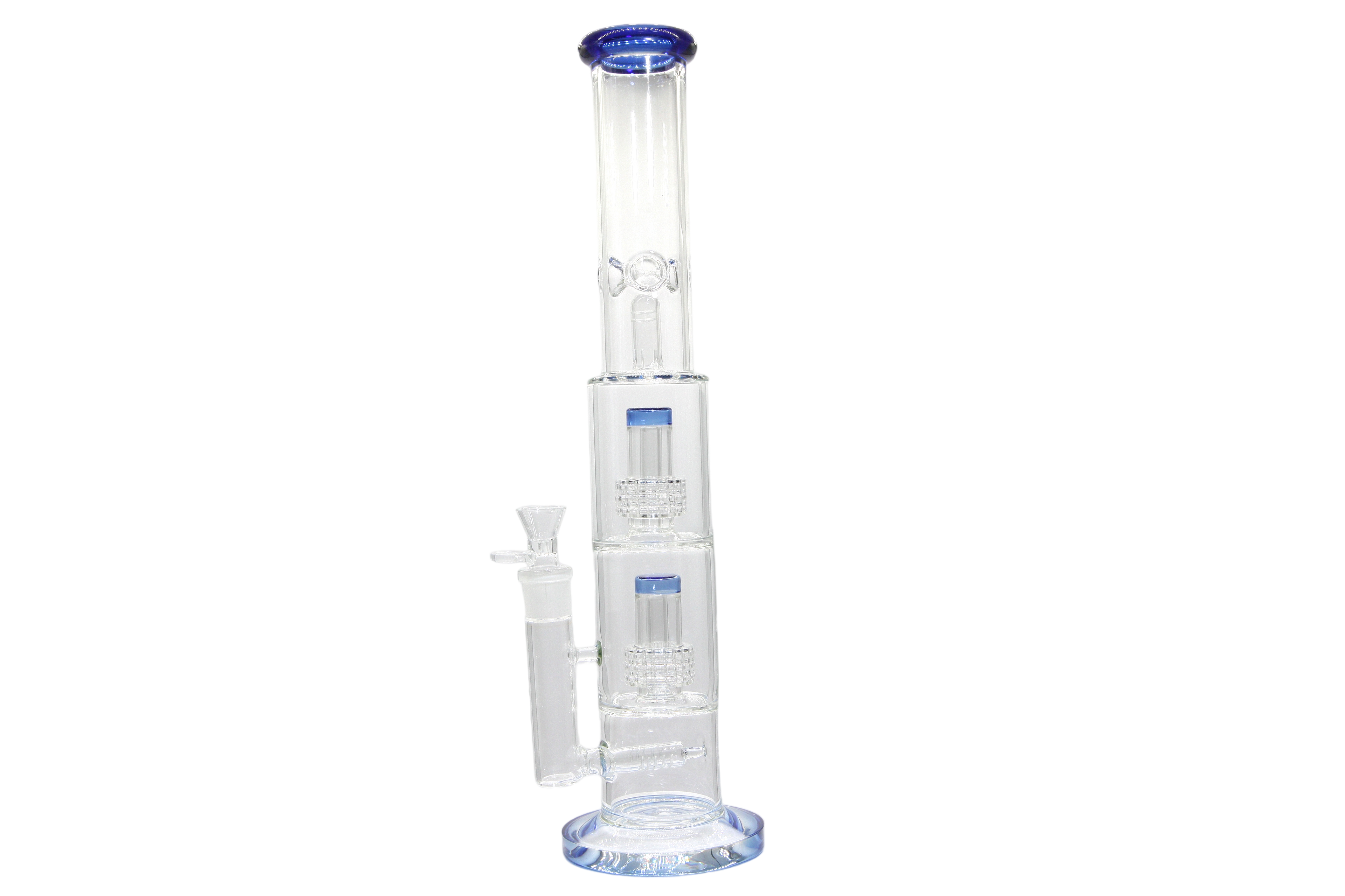 Double Perk Matrix Straight Tube Bong